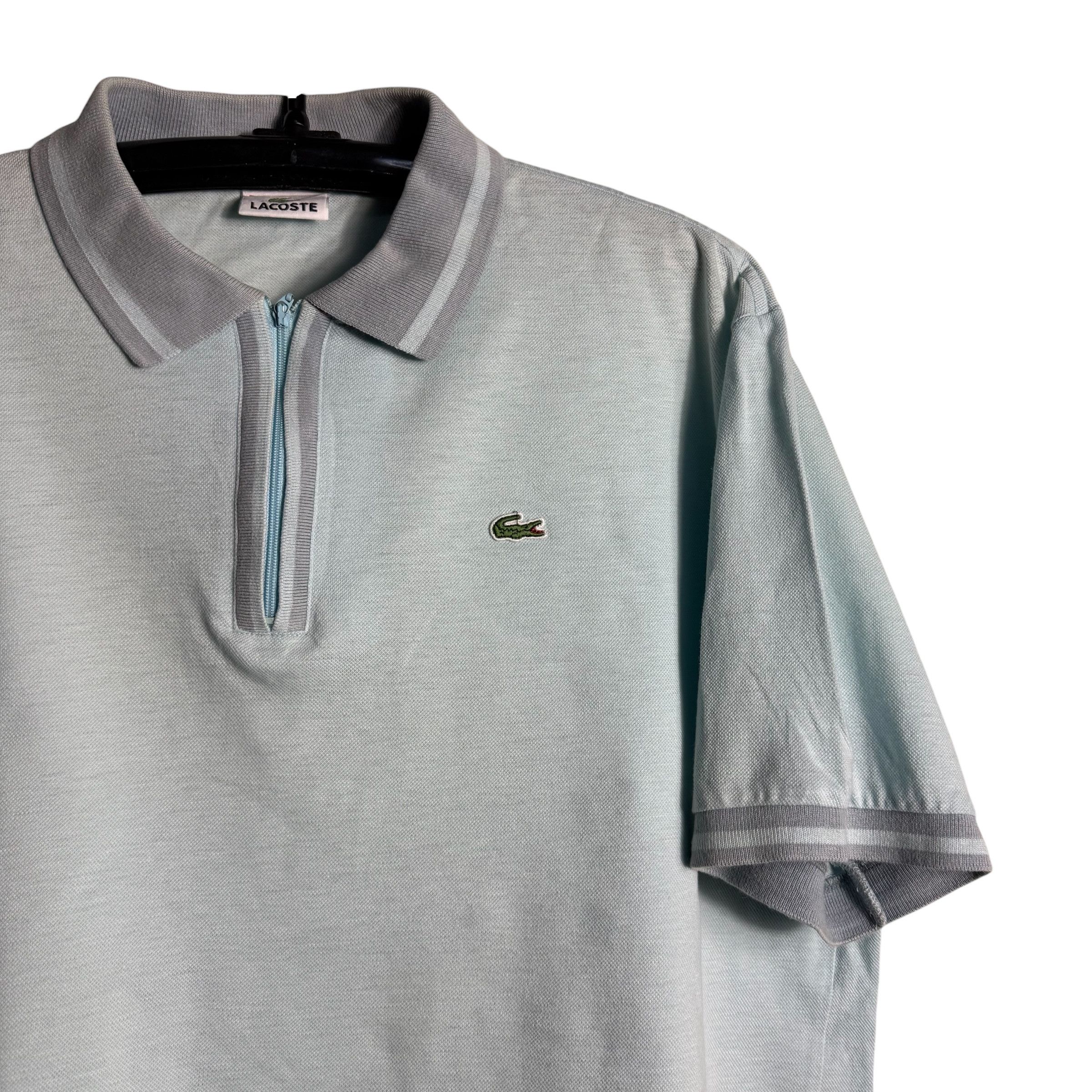 Lacoste 🔥RARE🔥Vintage Lacoste Half Zip Polo Shirt Made in Japan Size US XXL / EU 58 / 5 - 2 Thumbnail