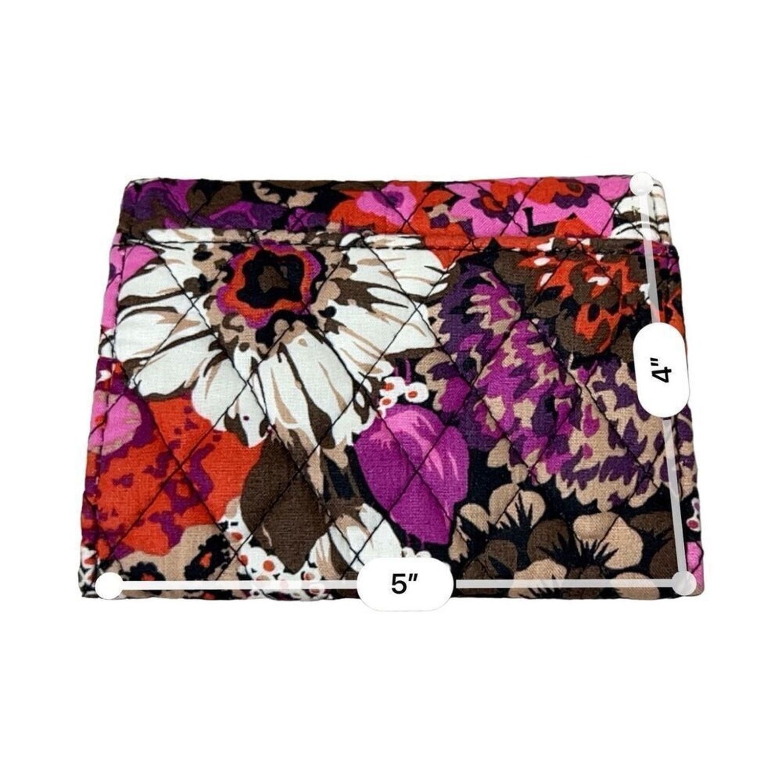 Vera Bradley Vera Bradley Rosewood Floral Euro Tri-fold Wallet Quilted Size ONE SIZE - 6 Thumbnail