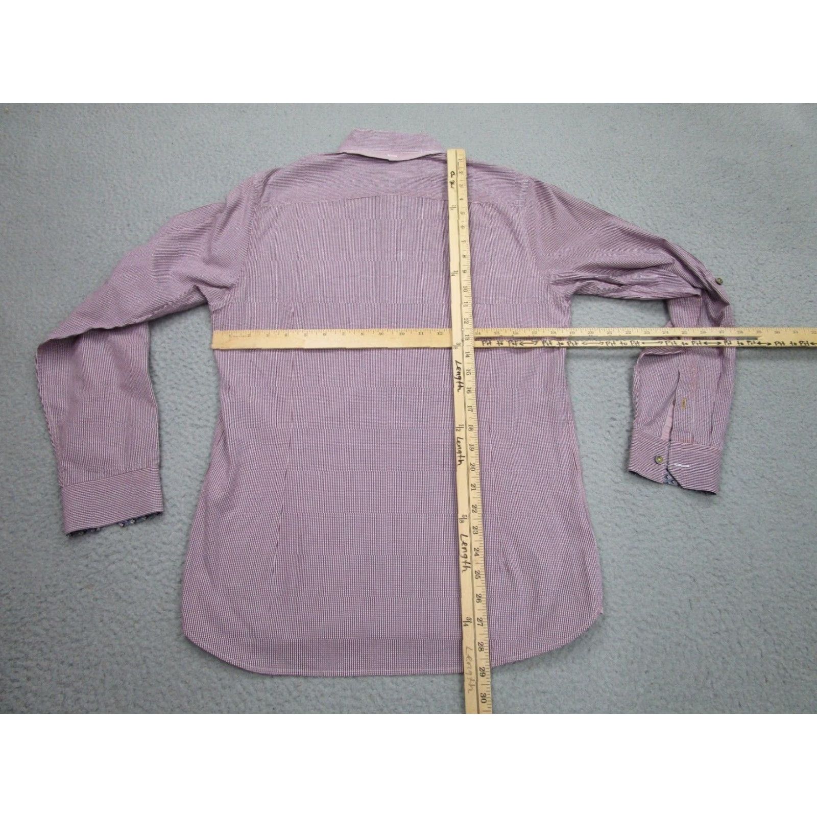 Ted Baker Ted Baker Shirt Mens Small Purple Gingham Check Button-Up Casual Classic Long Sleeve Size US S / EU 44-46 / 1 - 7 Thumbnail