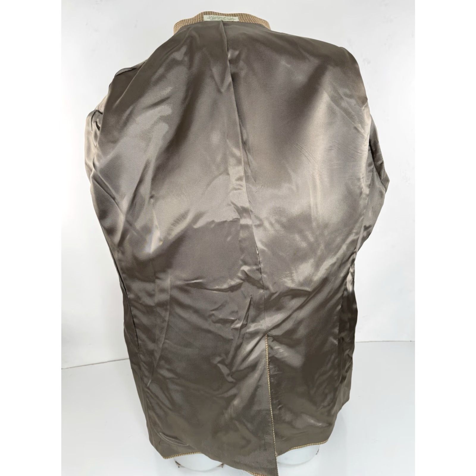 Orvis Orvis Blazer Jacket / Houndstooth Wool Linen Silk US 40 42 R - Brown Beige / Three-Button / Mens, Regular, Size 40 Size 40R - 5 Thumbnail