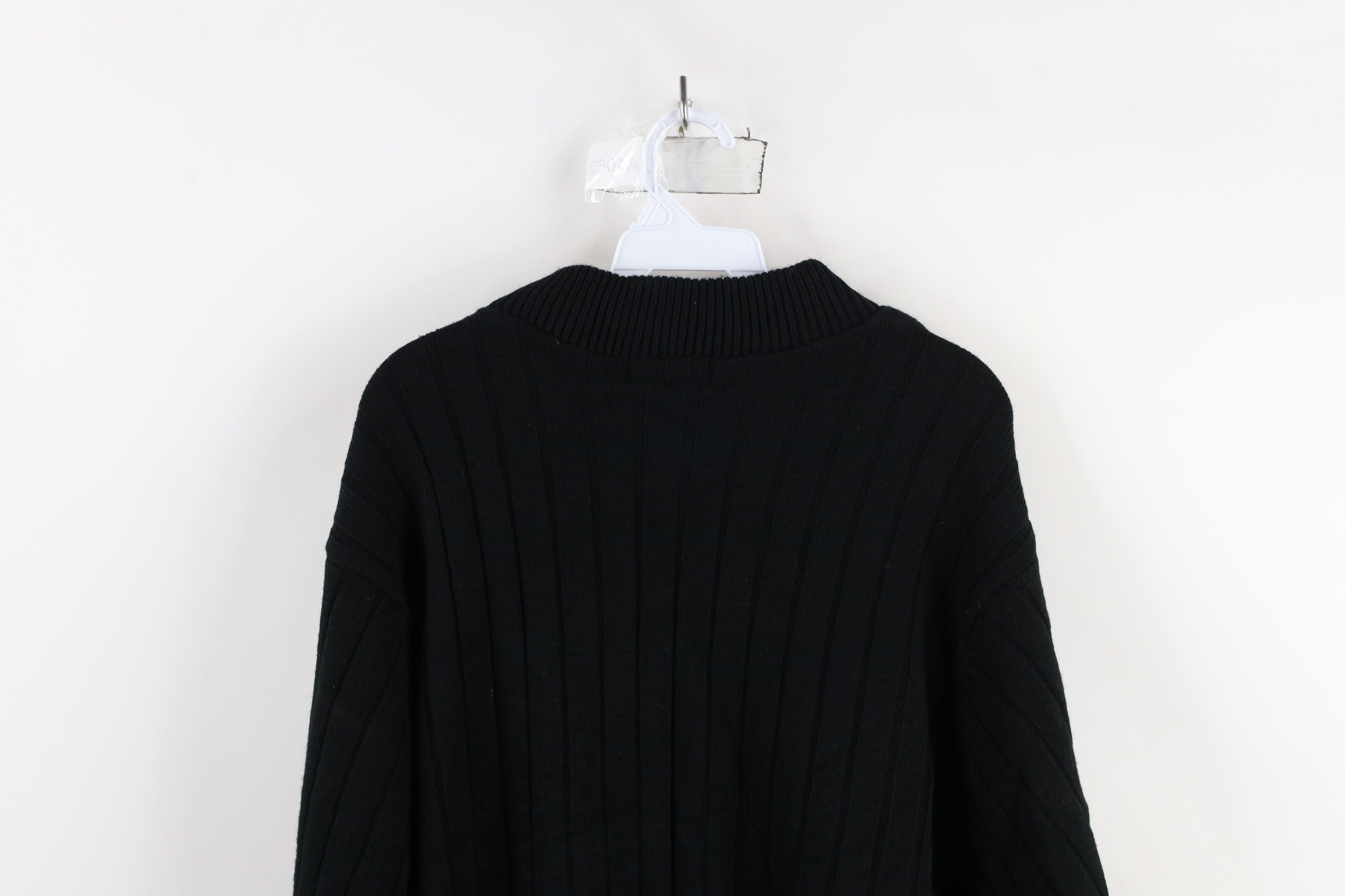 Vintage Vintage 90s Streetwear Ribbed Knit Full Zip Cardigan Sweater Size US L / EU 52-54 / 3 - 12 Thumbnail
