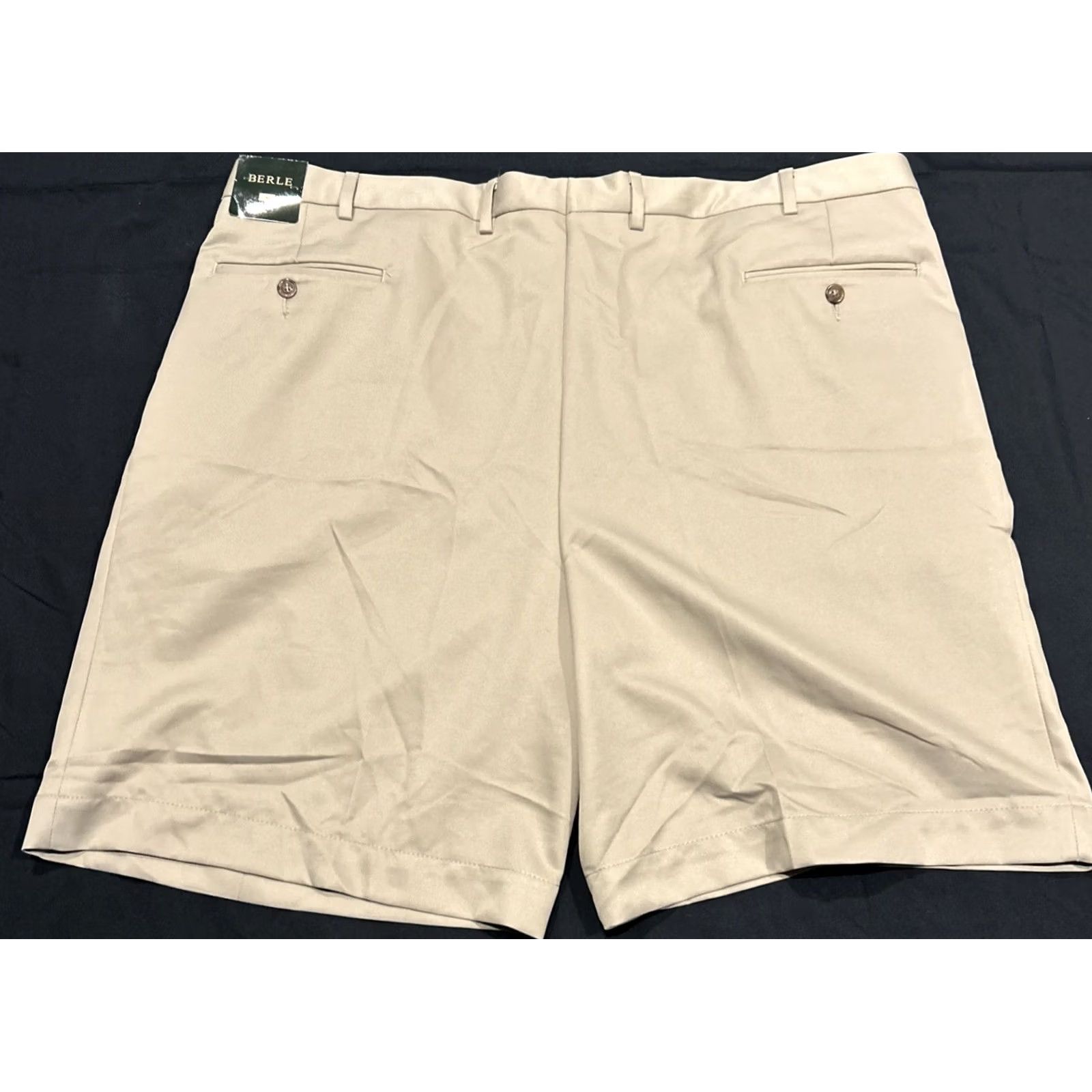 Berle Berle Men's Chino Shorts Size 46 Khaki 8" Inseam Water Resistant NOS Regular Short Shirt? Size US 30 / EU 46 - 4 Thumbnail