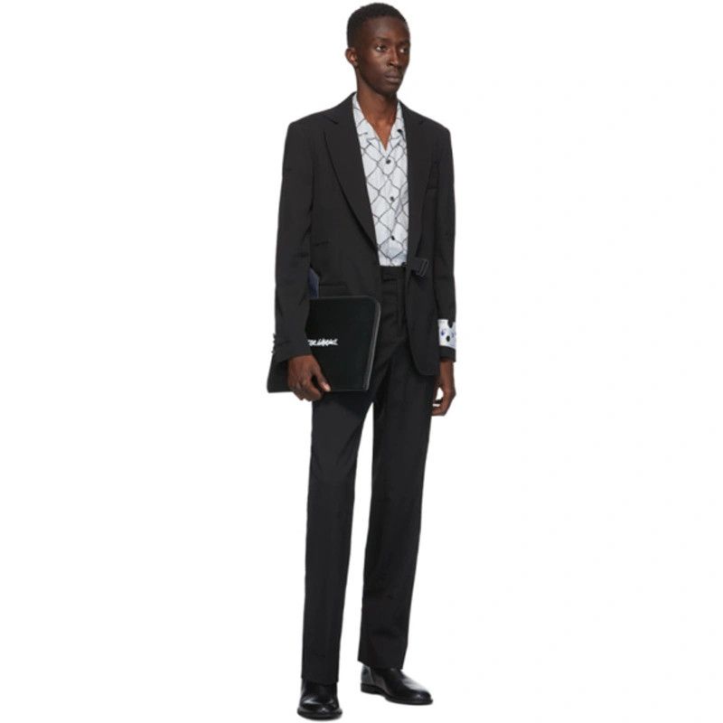Off-White Black 'Suiting' Straight Leg Tailored Trousers Size 50R - 6 Thumbnail