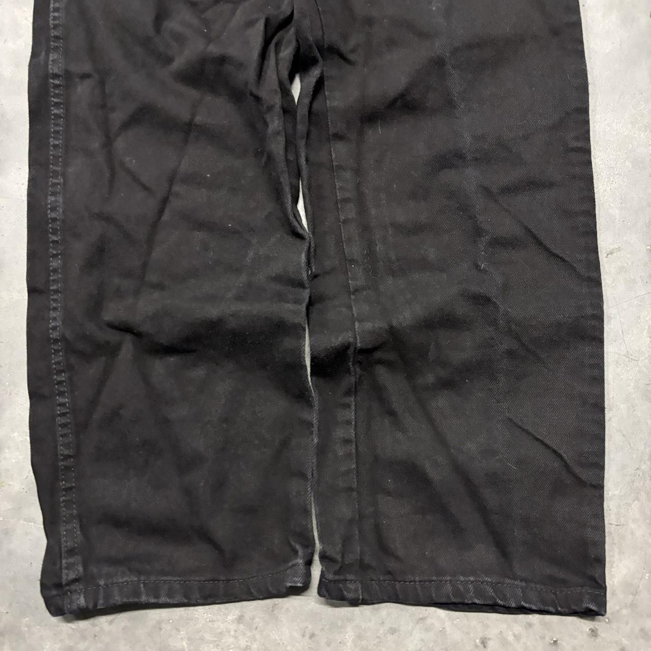 Japanese Brand × Vintage Crazy Vintage Y2K/2000s Solid Black Essential Denim Jeans! Size US 36 / EU 52 - 6 Thumbnail