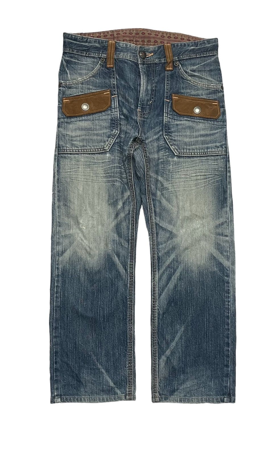 Edwin VINTAGE EDWIN EXCLUSIVE VINTAGE DISTRESSED JEANS RARE Size US 34 / EU 50 - 2 Thumbnail