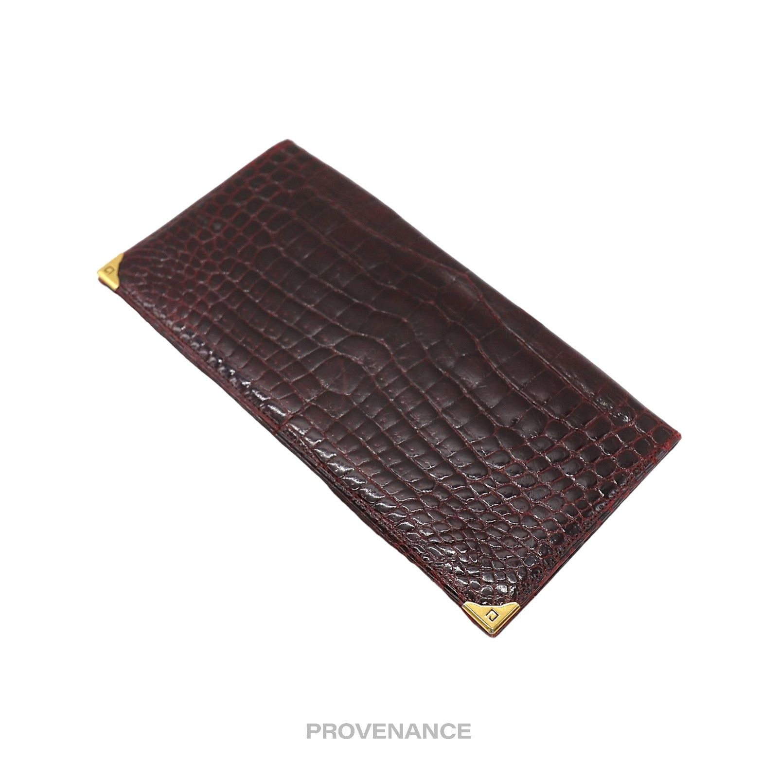 Givenchy 🔴 Givenchy Long Wallet - Burgundy Crocodile Leather Size ONE SIZE - 3 Thumbnail