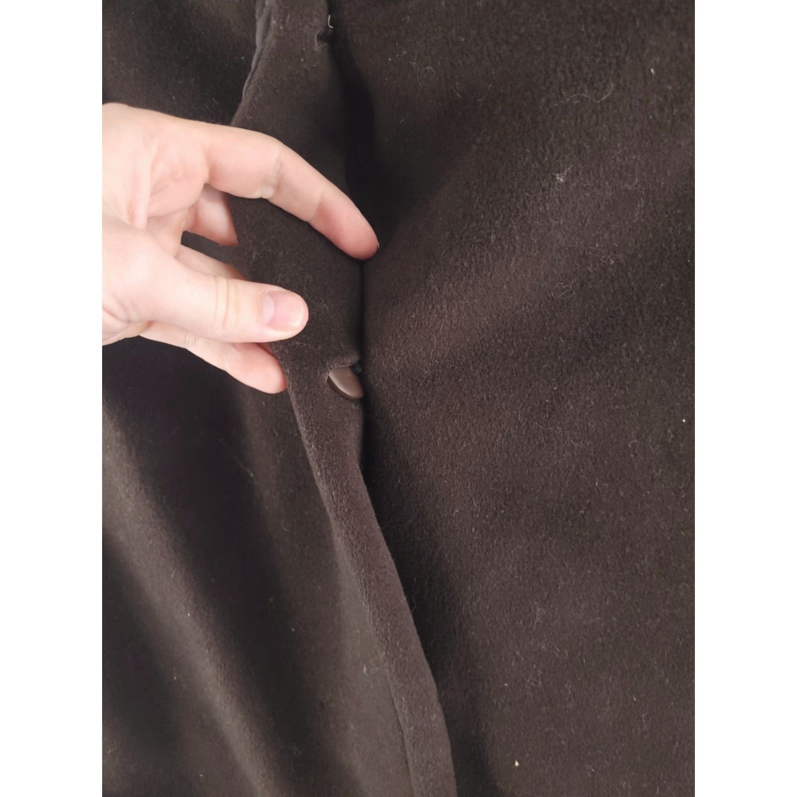 Vintage Rodel Made in Italy Coat Womens 14 Brown 100% Wool Button Trench Overcoat Size XL / US 12-14 / IT 48-50 - 4 Thumbnail