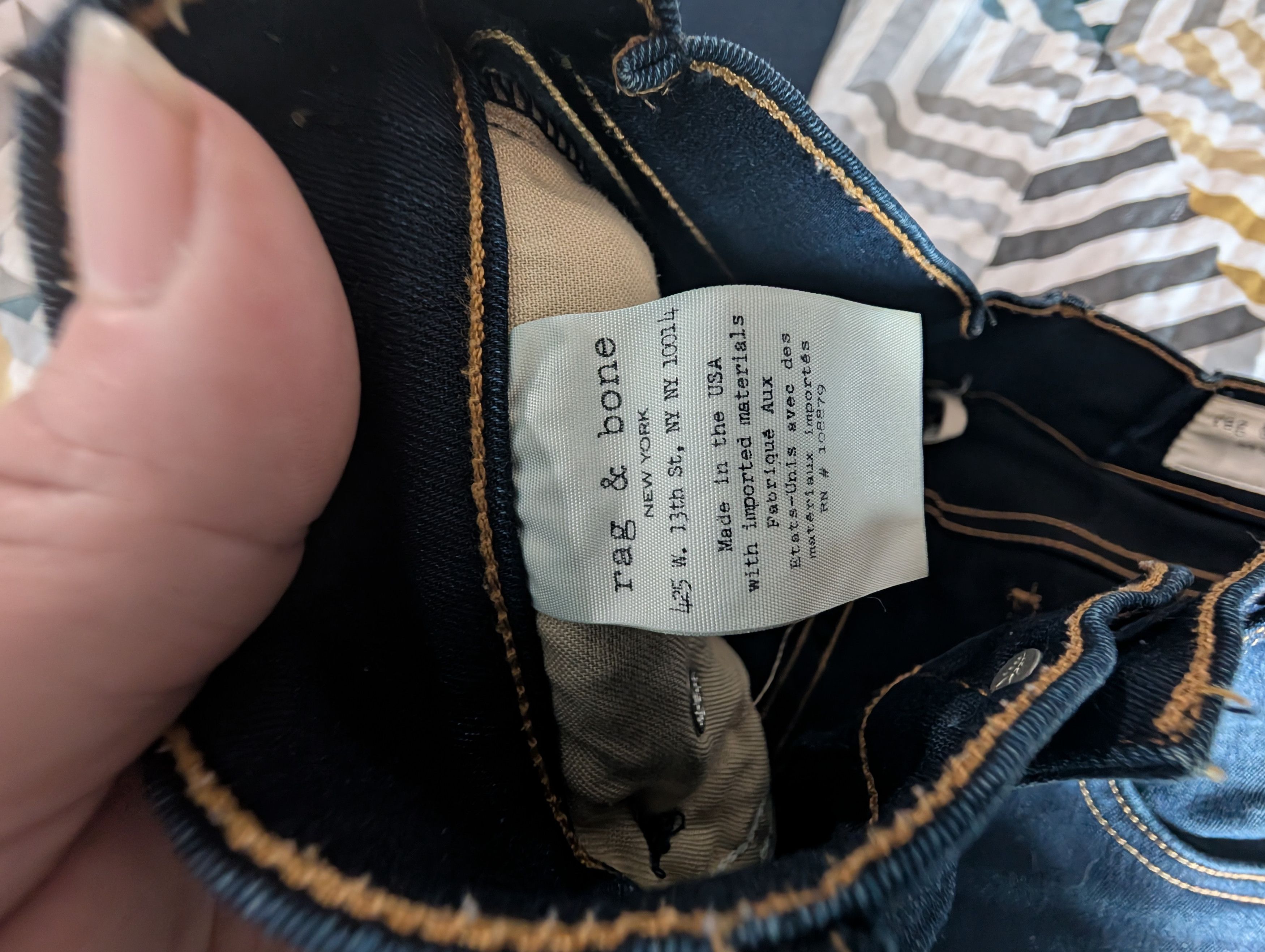 Rag & Bone Bedford Skinny Jeans Indigo Dark Blue Size 27" / US 4 / IT 40 - 4 Thumbnail