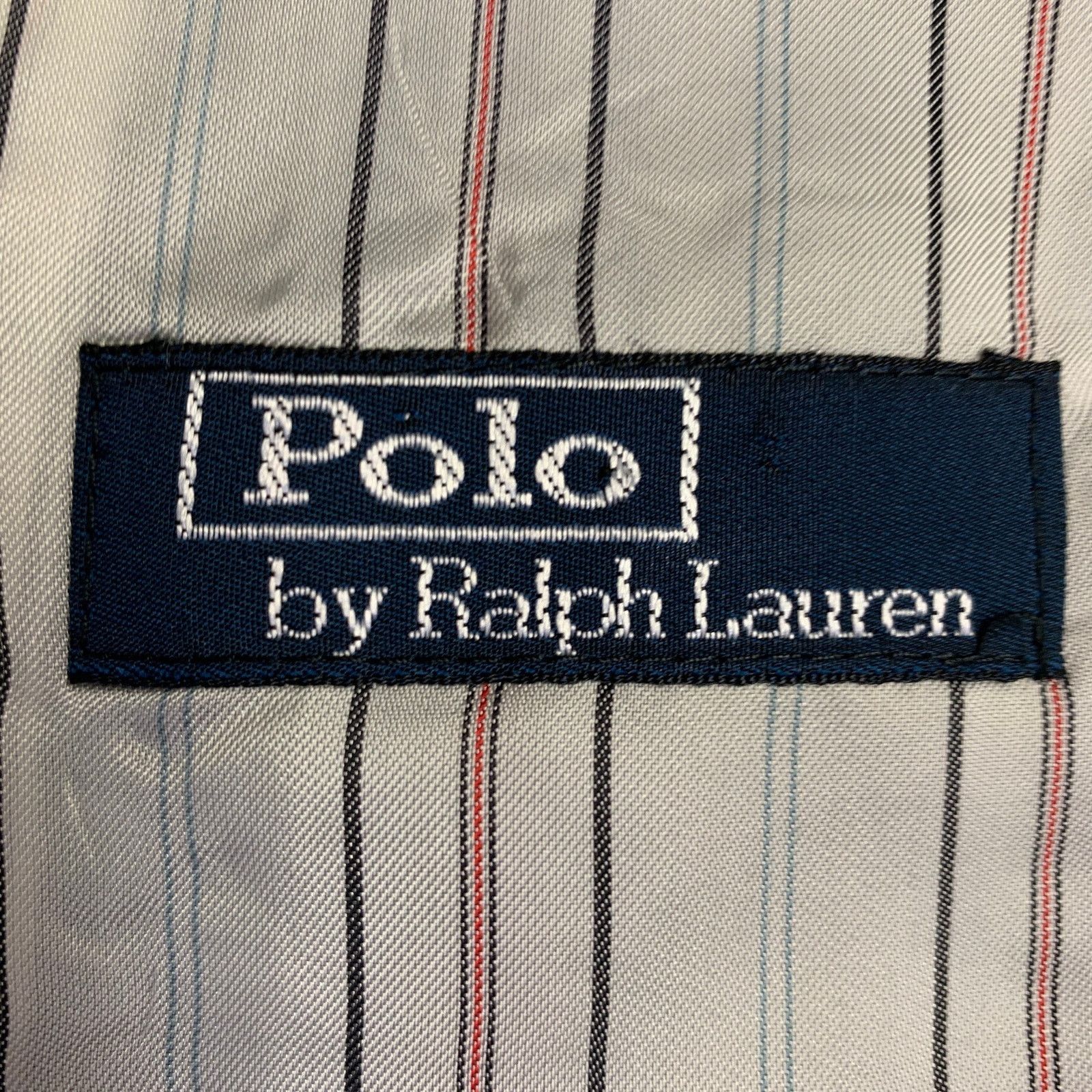 Polo Ralph Lauren Size 40 Regular Navy Grey Checkered Virgin Wool 3 Piece Suit Size 40R - 13 Thumbnail