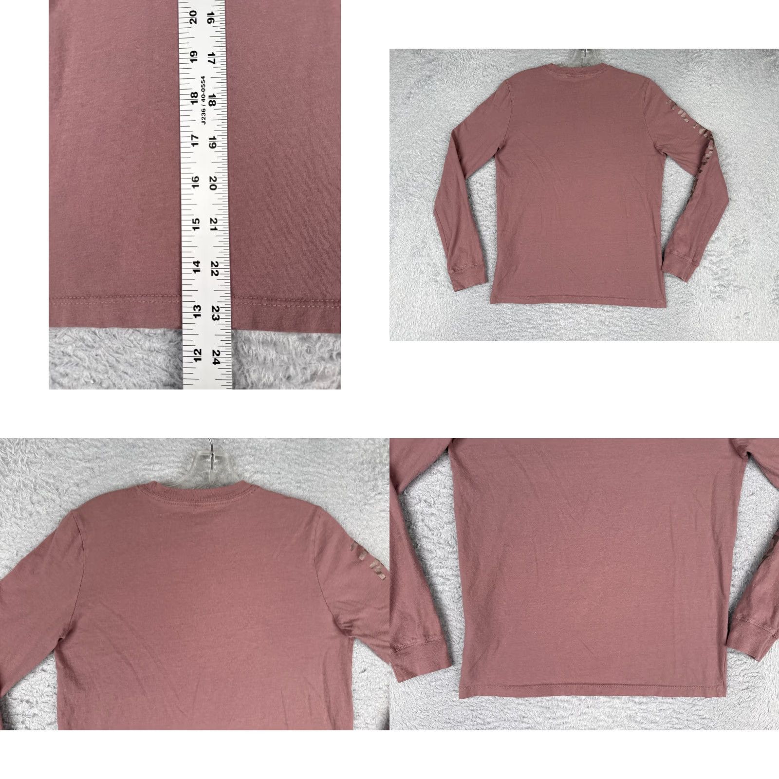 The North Face The North Face Shirt Women XS Purple Long Sleeve Crew Neck 100% Cotton Size XS / US 0-2 / IT 36-38 - 9 Thumbnail