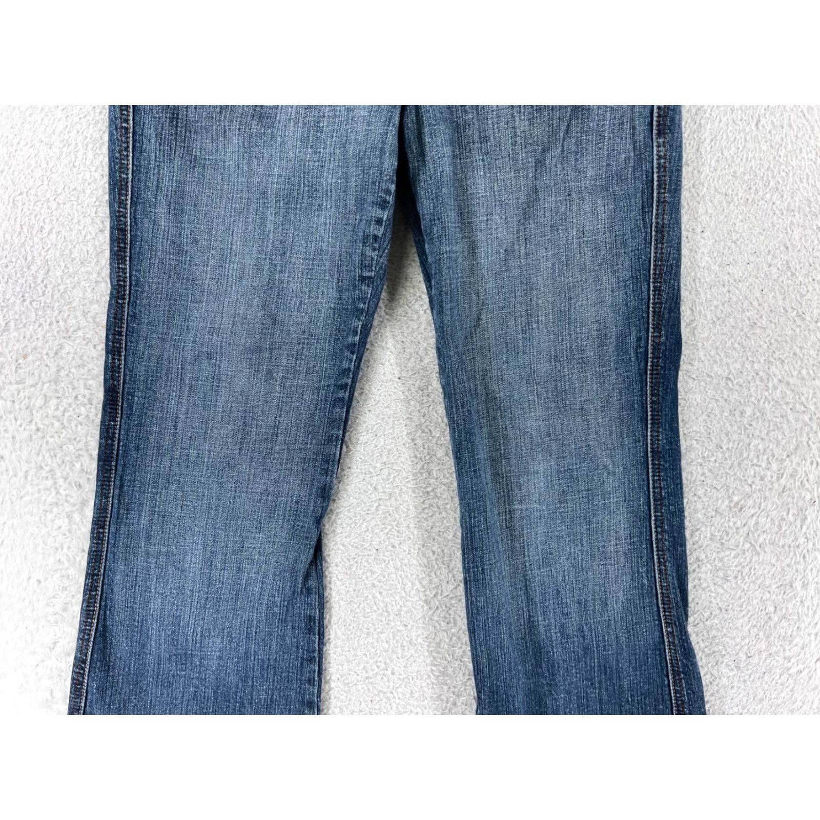 Vintage VINTAGE Underground Soul Jeans Women 9 Blue Denim Flare Raw Hem Embroidered Cotton Denim Jeans Womens 90s USA Size 30" / US 8 / IT 44 - 6 Thumbnail