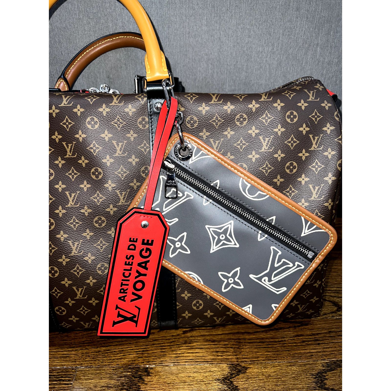 Louis Vuitton Louis Vuitton Keepall Bandouliere Patchwork Travel Bag Size ONE SIZE - 4 Thumbnail