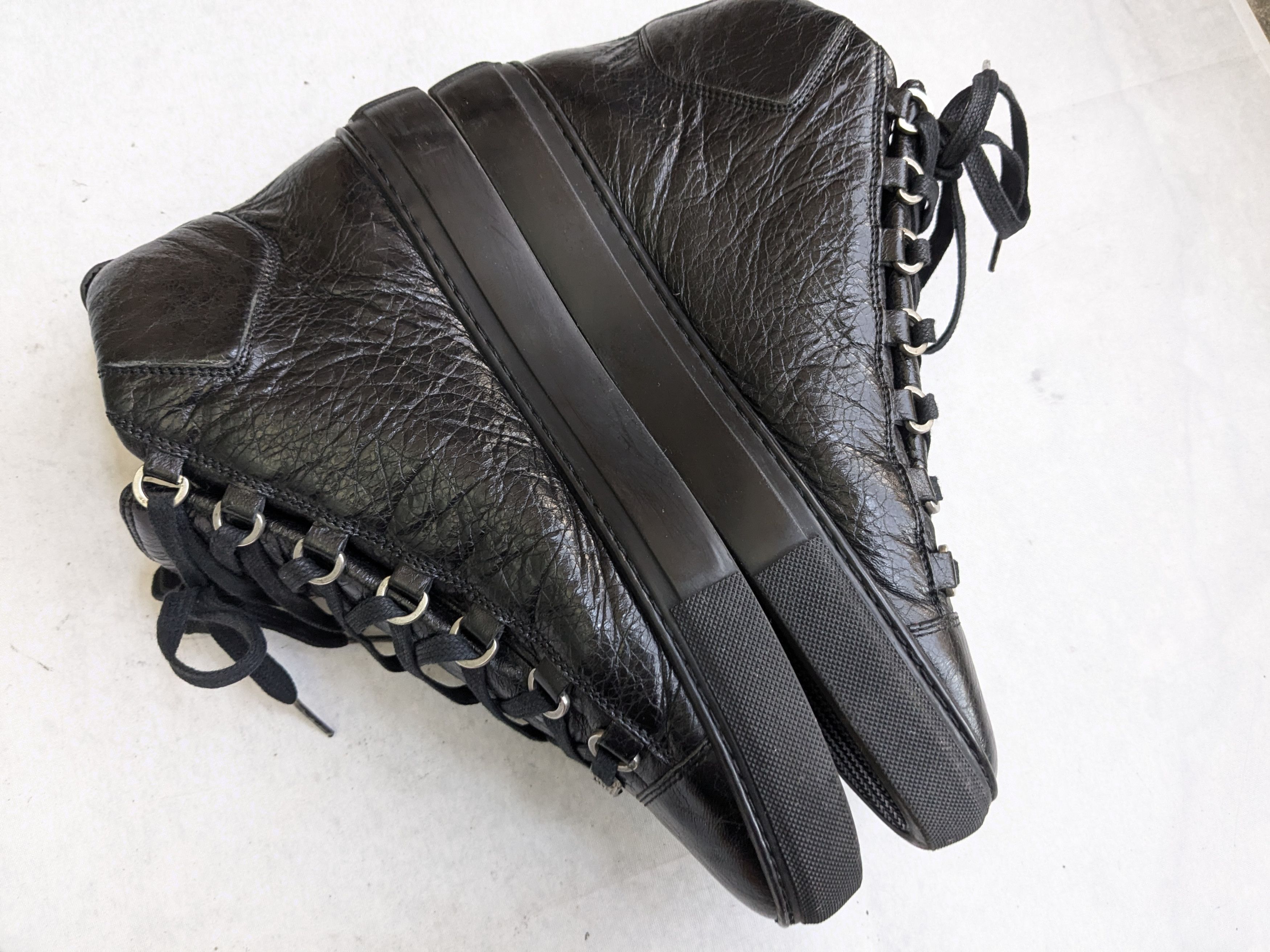 Balenciaga Balenciaga Arena Sneakers Black 9 High Tops Leather Size US 9 / EU 42 - 6 Thumbnail