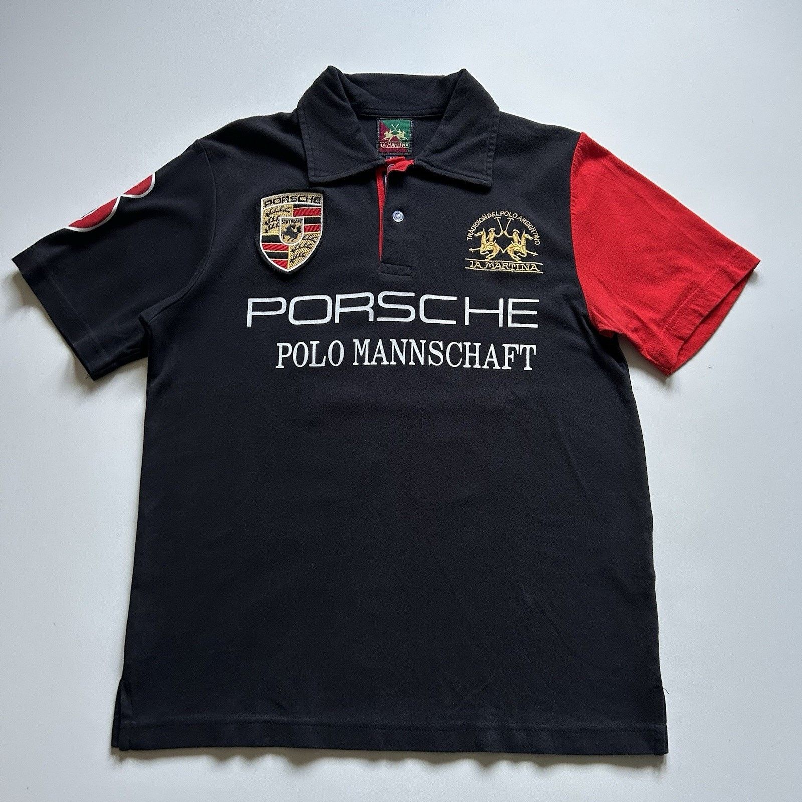Vintage Vintage Porsche Shirt 90s Polo Mannschaft Team Medium Racing Size US M / EU 48-50 / 2 - 1 Thumbnail