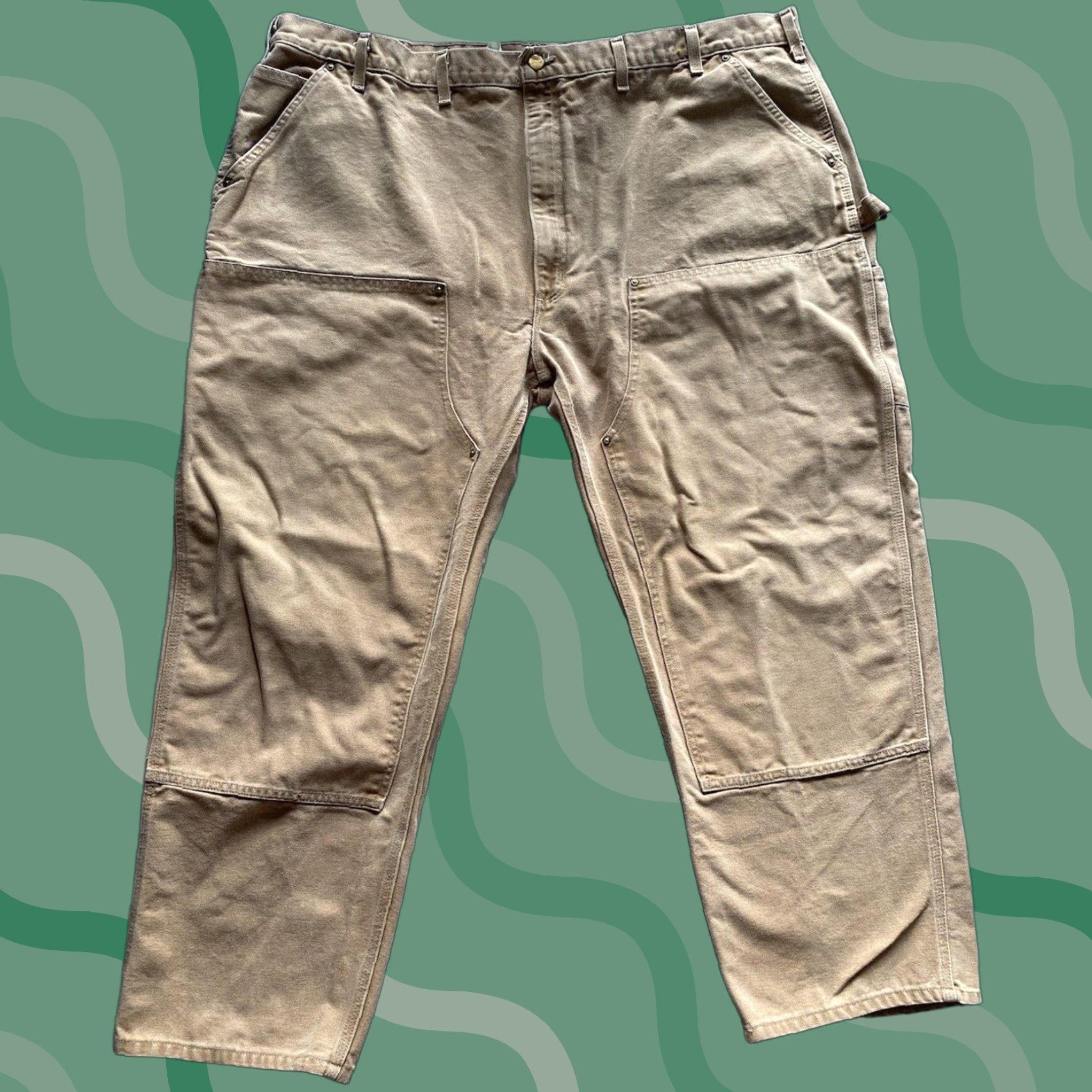 Carhartt VINTAGE Carhartt B01 BRN Men’s Double Knee Pants 50x30 Brown Mens Pants Brown 50 30 Big & Tall Inseam 30 Size US 34 / EU 50 - 1 Thumbnail