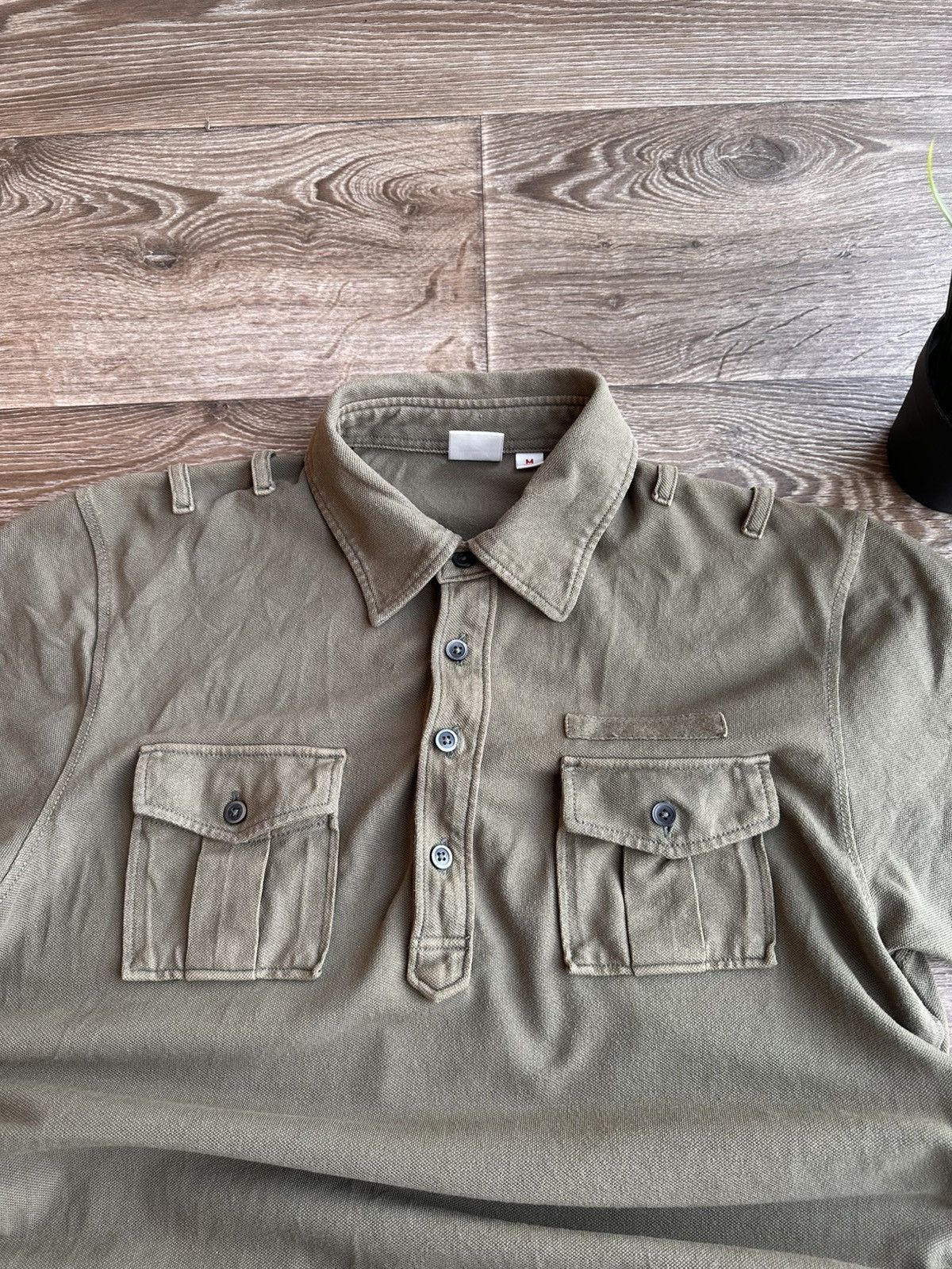 Michael Bastian 🔥 Uniqlo x Michael Bastian Retro Classic Polo T Shirt Army Size US M / EU 48-50 / 2 - 2 Thumbnail