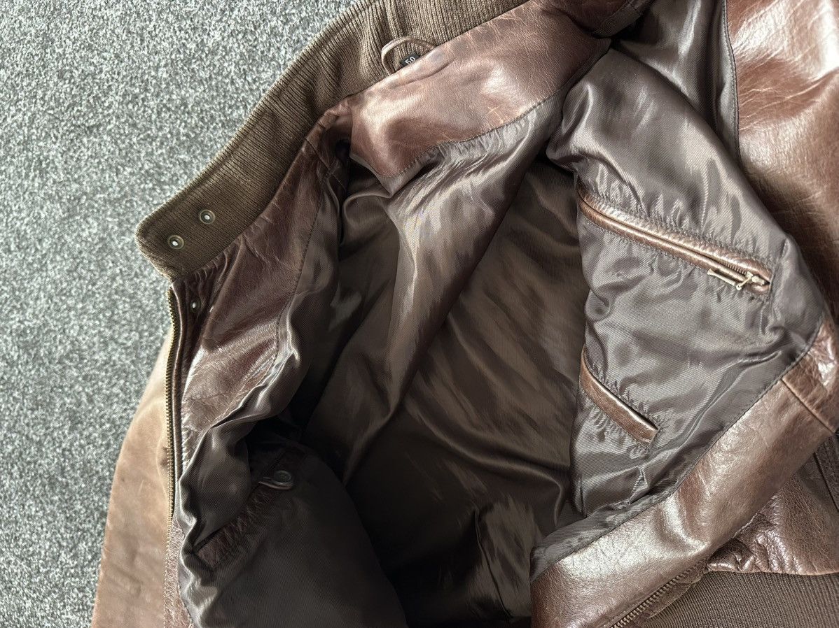 If Six Was Nine × Leather 🚨Vintage 90s Leather Biker Jacket-West Style Maison Margiela Size US M / EU 48-50 / 2 - 7 Thumbnail