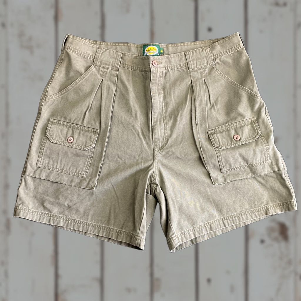 Vintage VINTAGE Cabela's Cargo Shorts Outdoor Green 40 Reg Men's Cotton Canvas Cargo Pocket 90s y2k Size US 40 / EU 56 - 1 Thumbnail