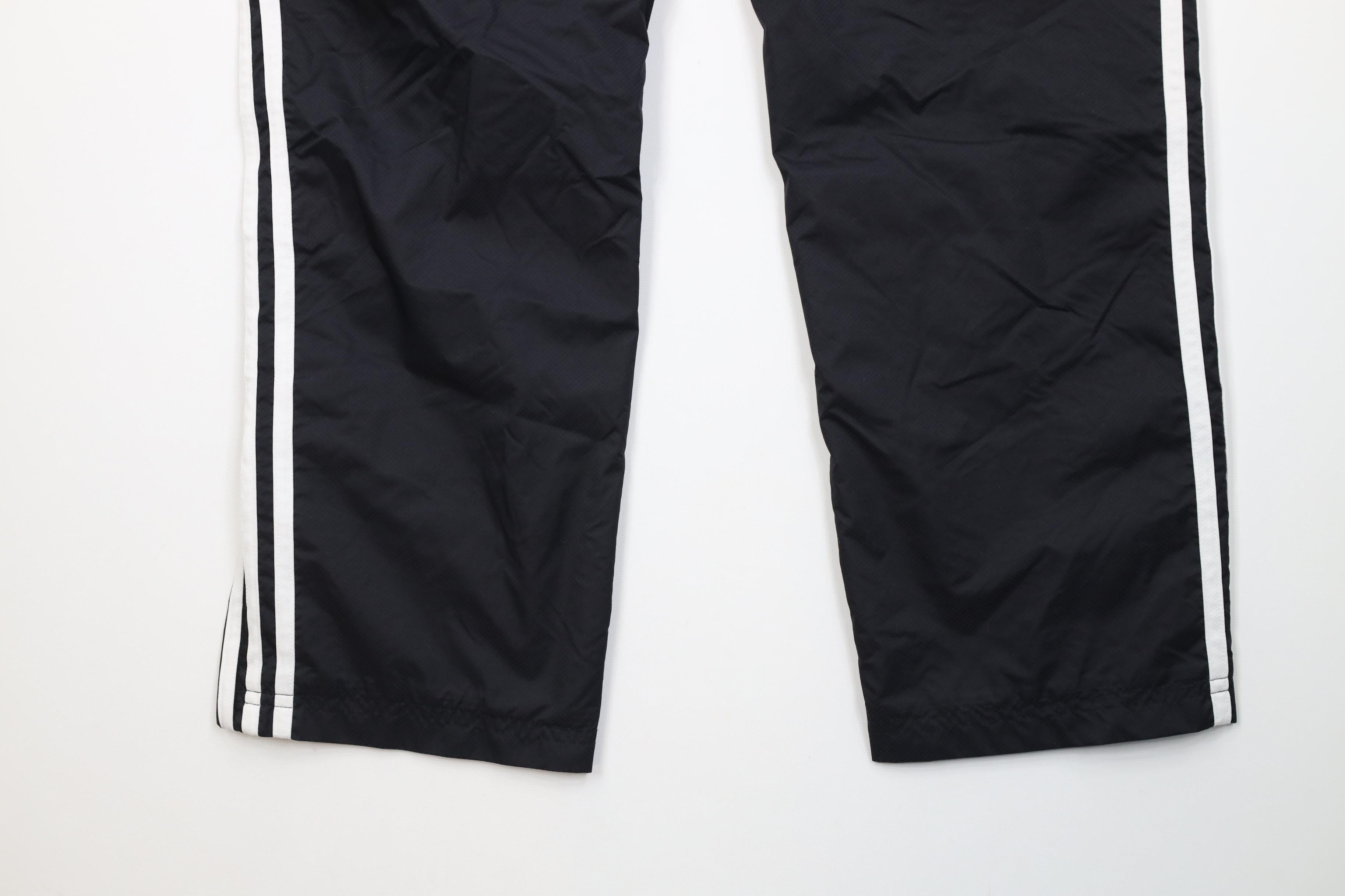 Adidas Vintage Y2K Adidas Striped Lined Windbreaker Pants Black Size US 34 / EU 50 - 13 Thumbnail