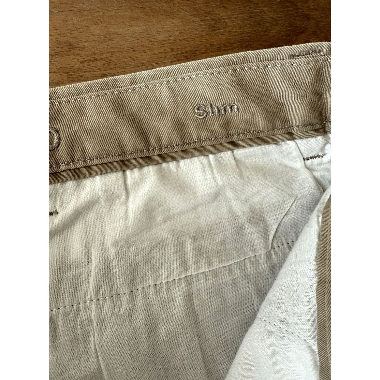 Country Road Country Road Chino Pants Mens 30 Slim Beige 32x32 Flat Front 5-Pocket Office Casual Formal Business Wear Slim Stretch Cotton Elastane Invoice: N/A Size US 30 / EU 46 - 6 Thumbnail