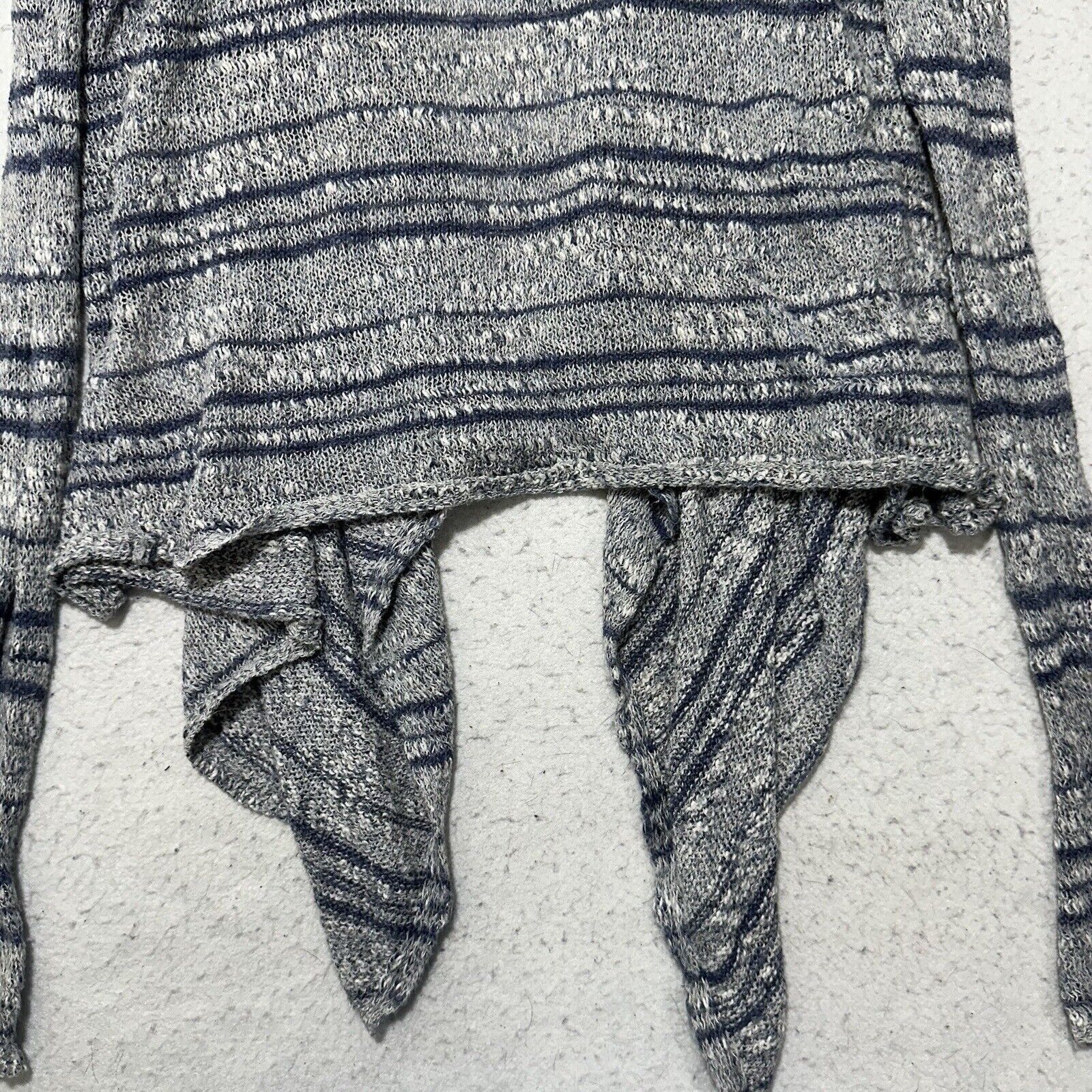Hollister Hollister XS Waterfall Cardigan Gray Blue Striped Sweater Size XS / US 0-2 / IT 36-38 - 14 Thumbnail
