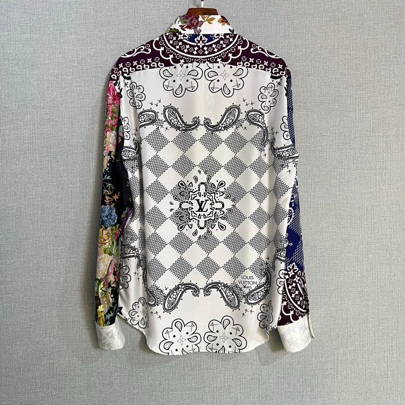 Louis Vuitton Louis Vuitton Mulberry silk shirt with floral patchwork and Size US L / EU 52-54 / 3 - 2 Thumbnail