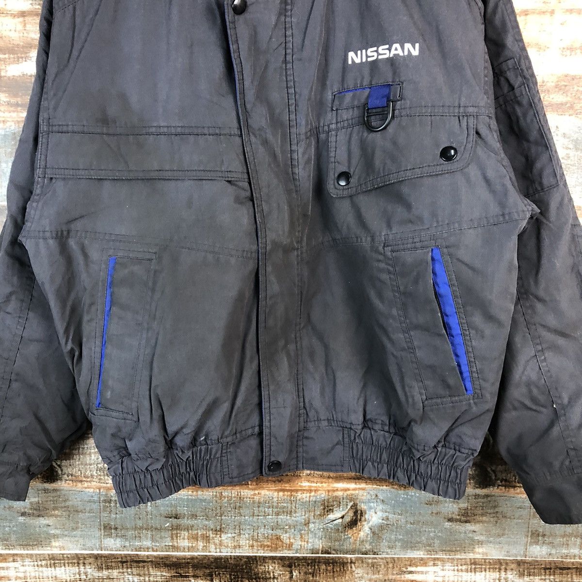Japanese Brand D Alta Nissan Grey vintage Bombers Jacket #A2212 Size US M / EU 48-50 / 2 - 6 Thumbnail