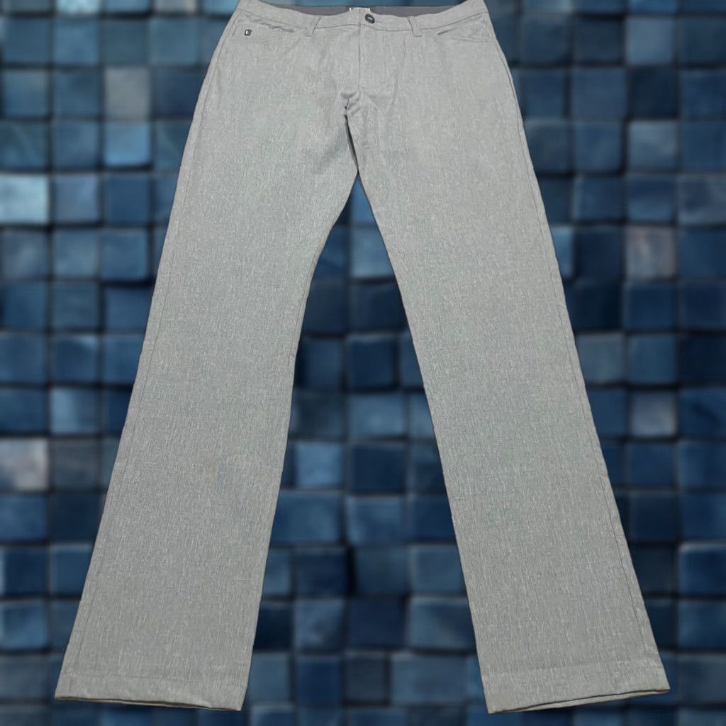 Vintage Linksoul Mens Pants Gray Slim Straight Chino Golf Performance Mid Rise 34 Tall Size US 34 / EU 50 - 1 Thumbnail