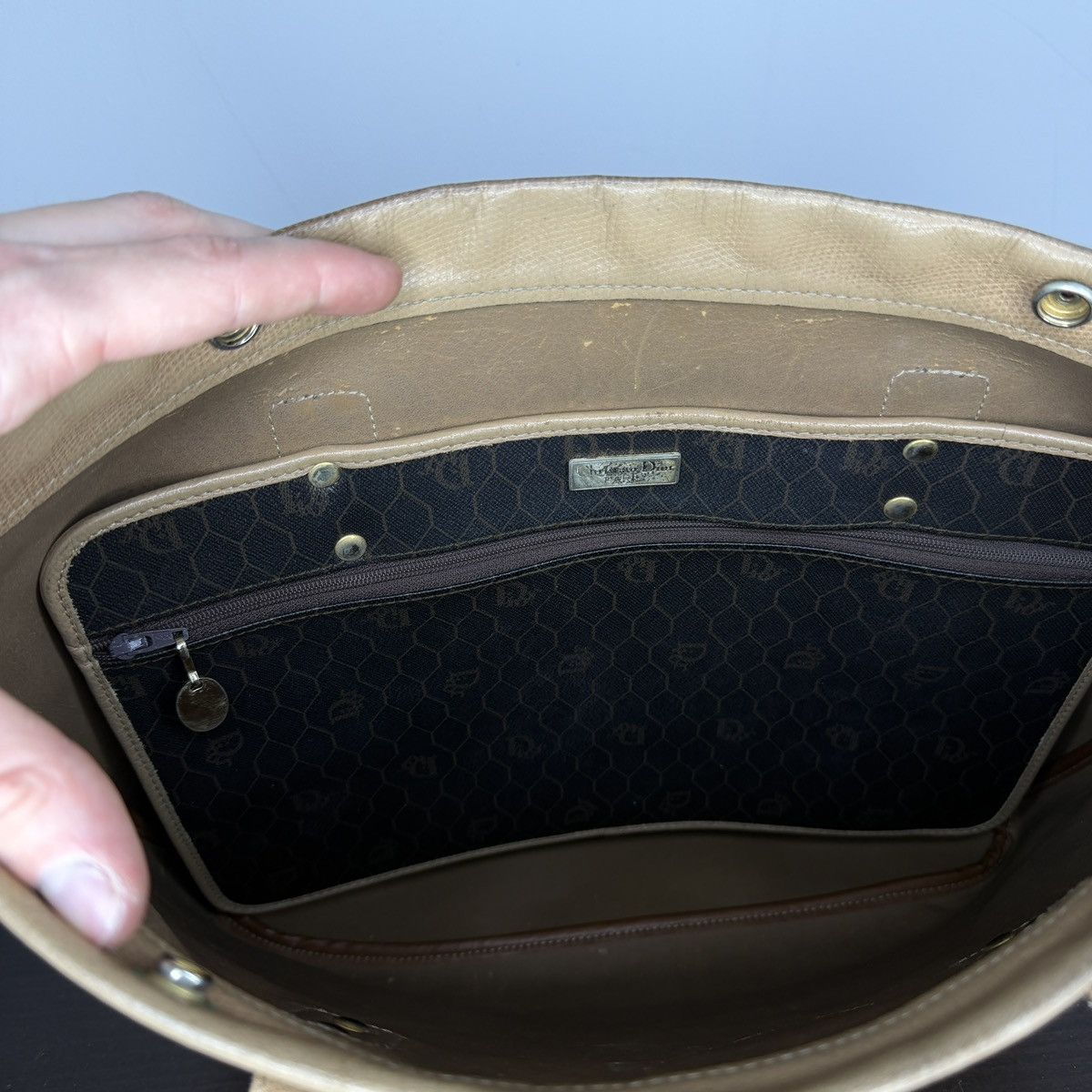 Dior Vintage Christian Dior Leather Shoulder Tote Bag Size ONE SIZE - 11 Thumbnail