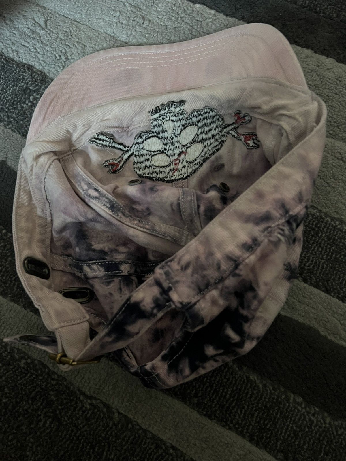 Kapital kapital rain skull embroidery cap hat pink tie dyed limited Size ONE SIZE - 4 Thumbnail