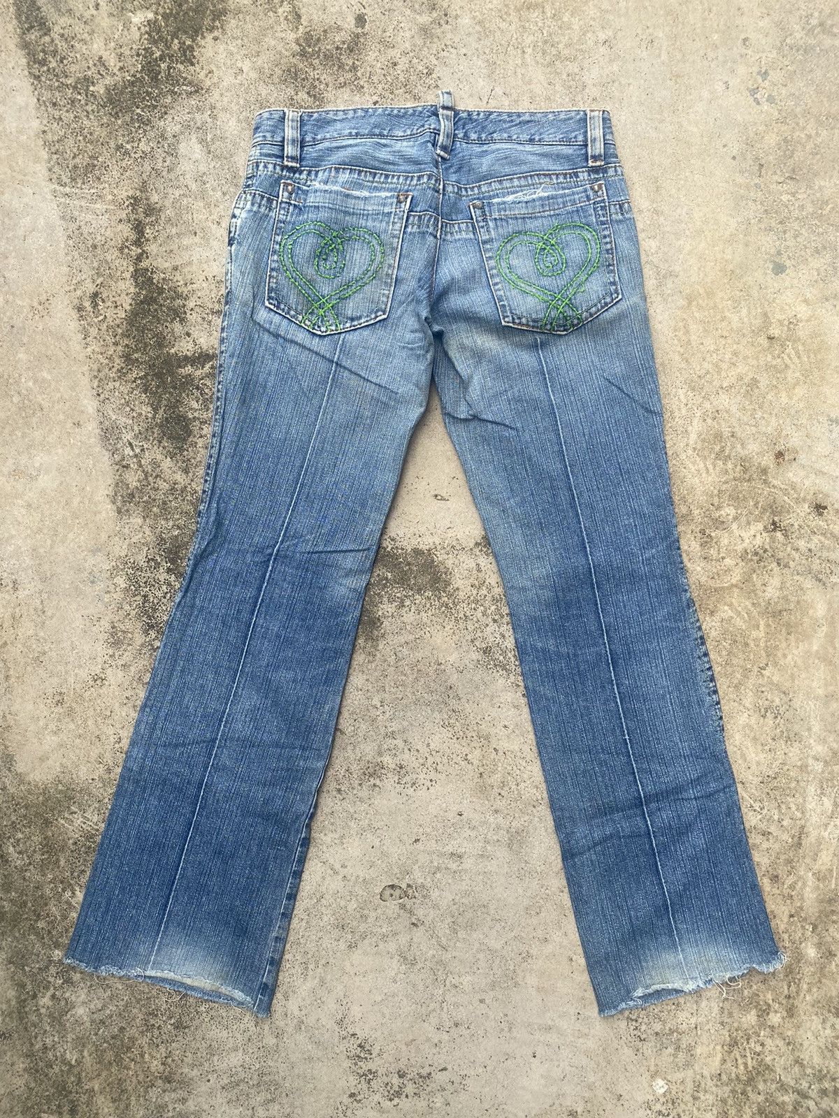 Designer × Dsquared2 × If Six Was Nine Flare Jeans Dsquared2 Faded Blue Low Rise Size US 31 - 15 Thumbnail