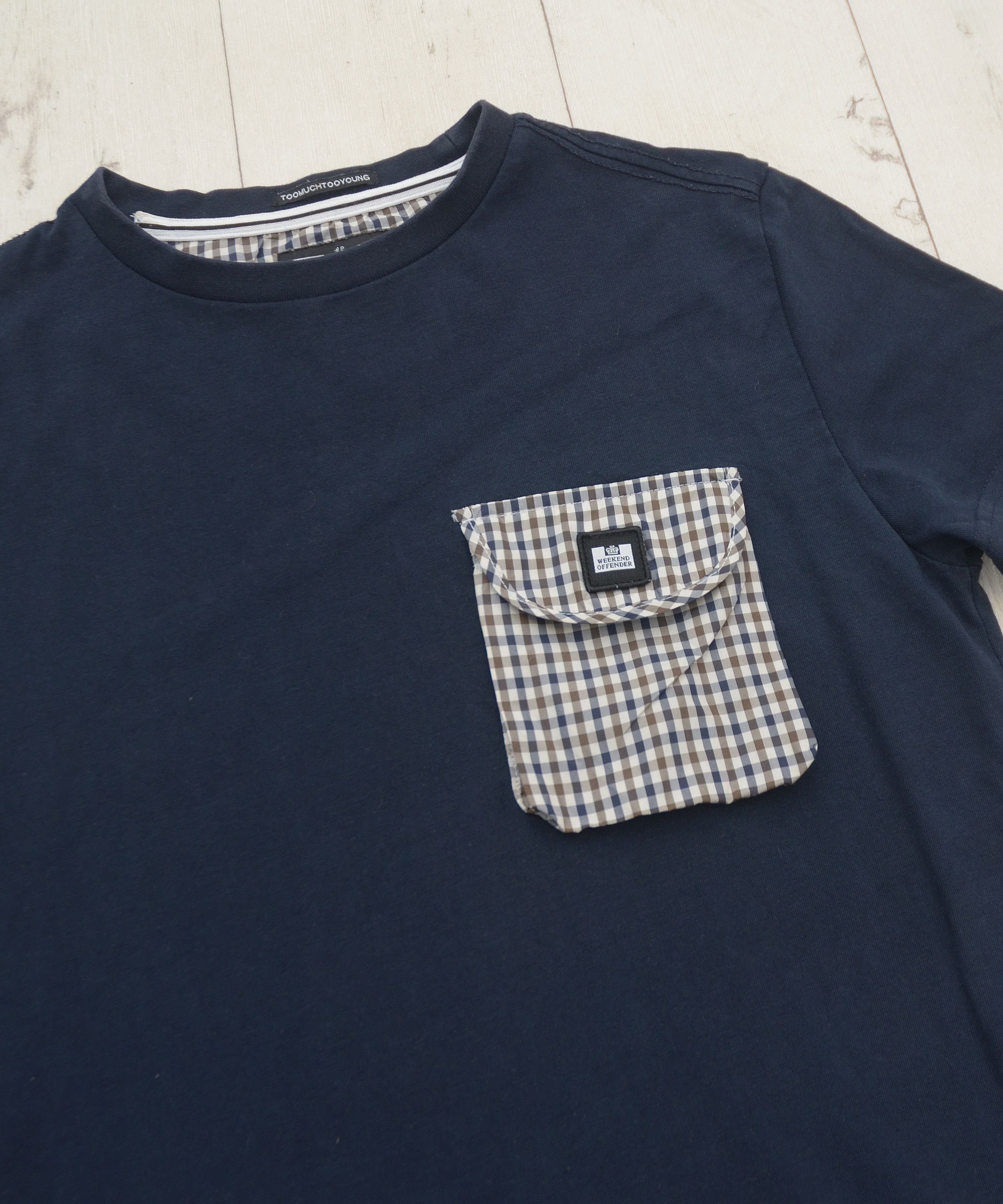 Weekend Offender Weekend Offender Tee Shirt Check Blue Size XS Unisex Size US XS / EU 42 / 0 - 4 Thumbnail