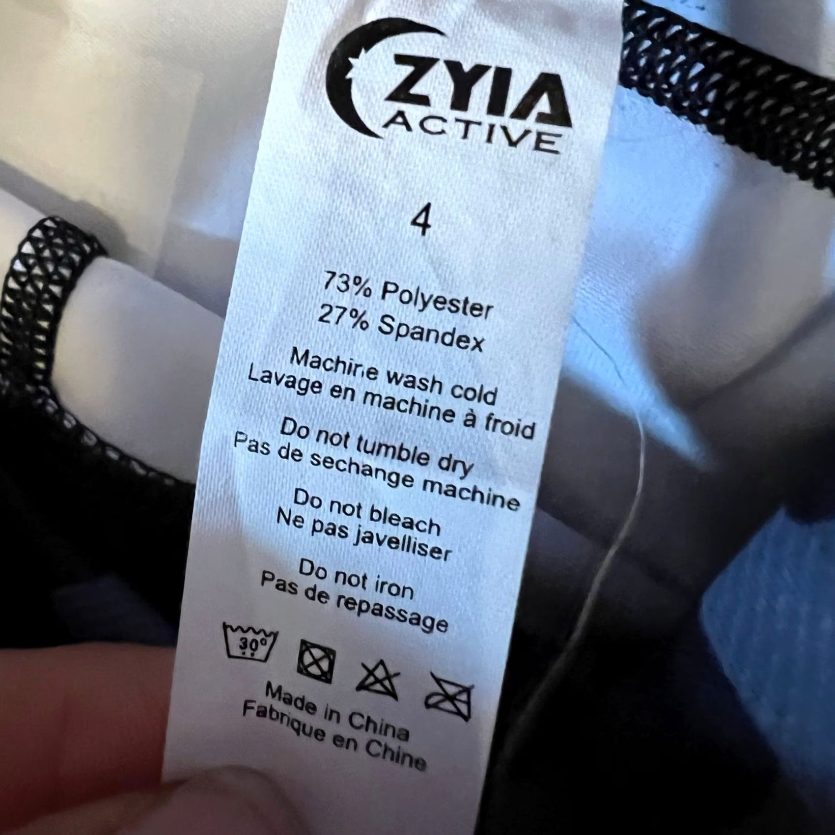 Vintage Zyia Leggings Womens 4 Cropped Pocket Camouflage Gray Black Pants Stylish Activewear - Women 4 XL? Size 27" / US 4 / IT 40 - 5 Thumbnail