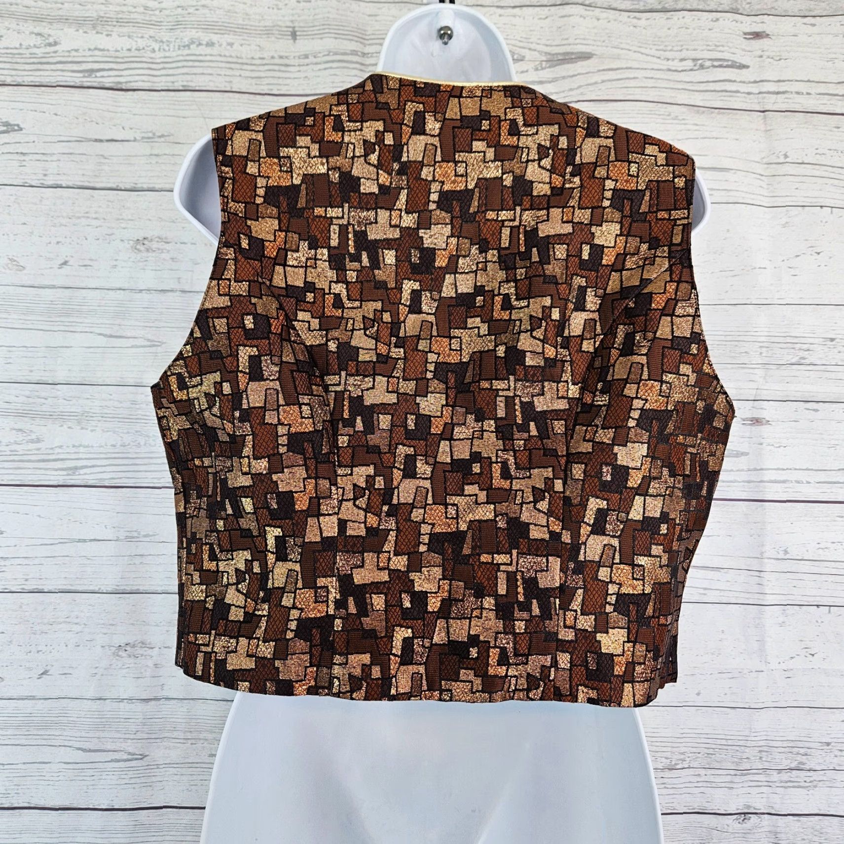 Vintage Hobby Horse Vest Womens L Brown Front Button VEST Size Large Casual Size L / US 10 / IT 46 - 2 Thumbnail