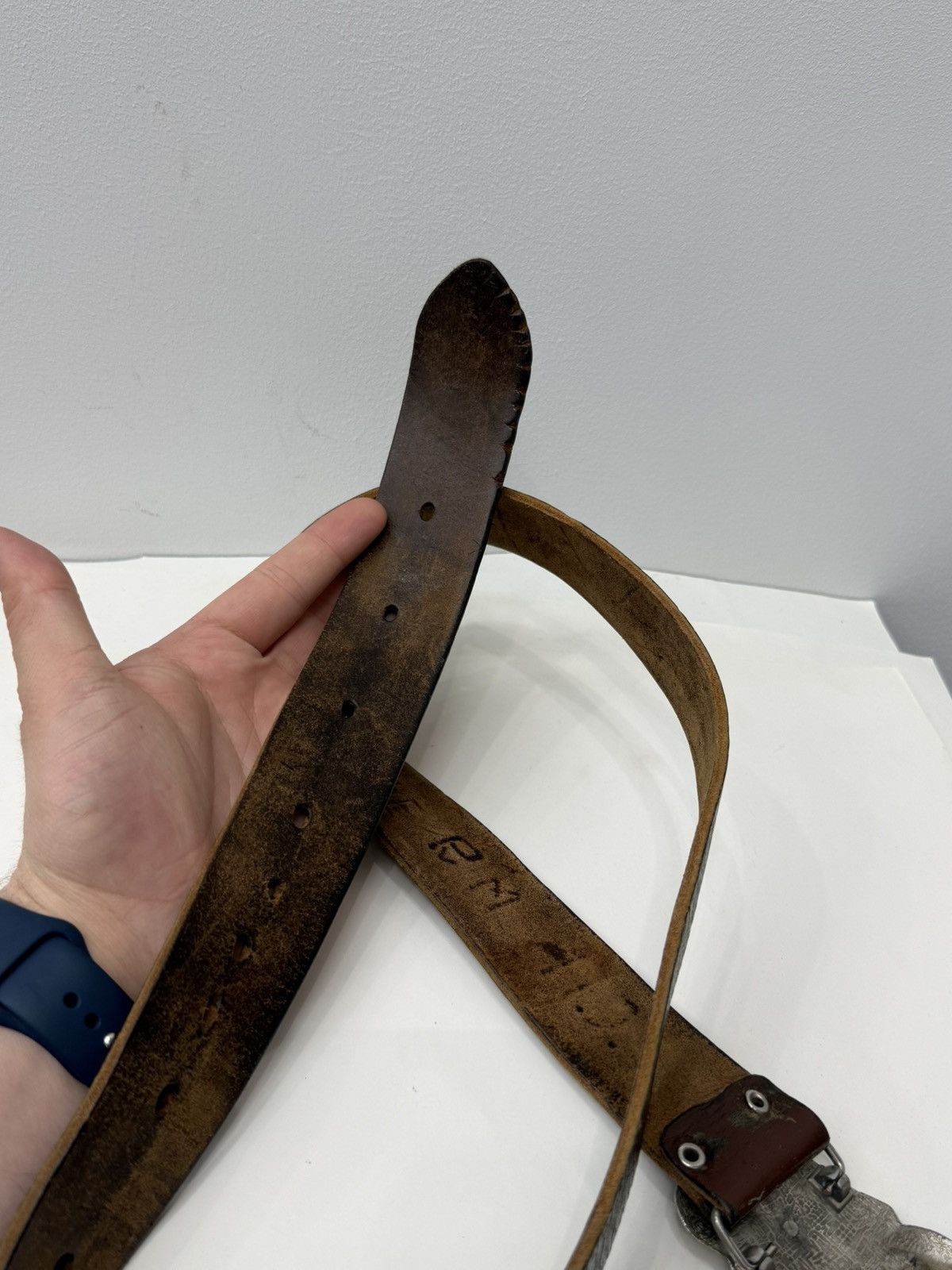 Harley Davidson Harley Davidson Leather Vintage Belt Size ONE SIZE - 5 Thumbnail