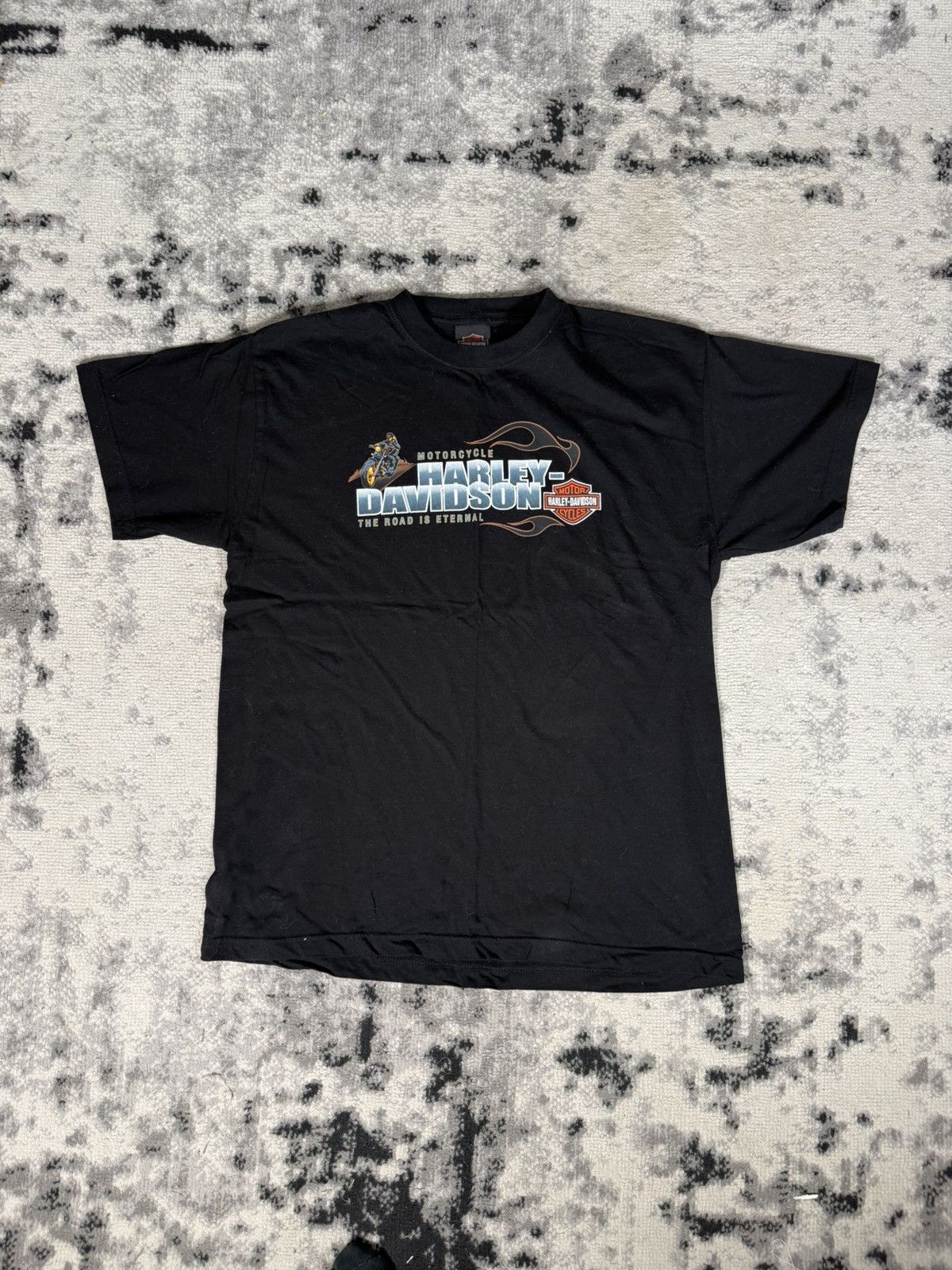 Harley Davidson Y2K Harley Davidson The Road is Eternal T-Shirt Size US L / EU 52-54 / 3 - 1 Thumbnail