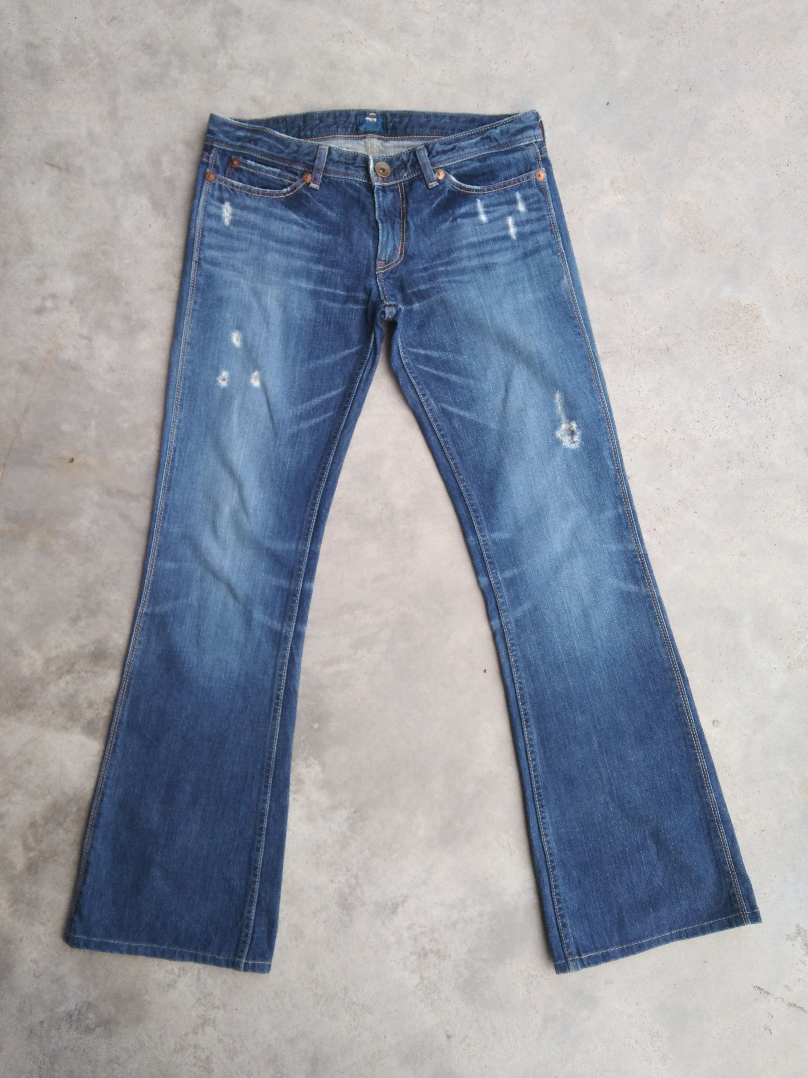 Japanese Brand Vintage Flared Boot Cut Jeans 29x32 Size US 29 - 1 Thumbnail