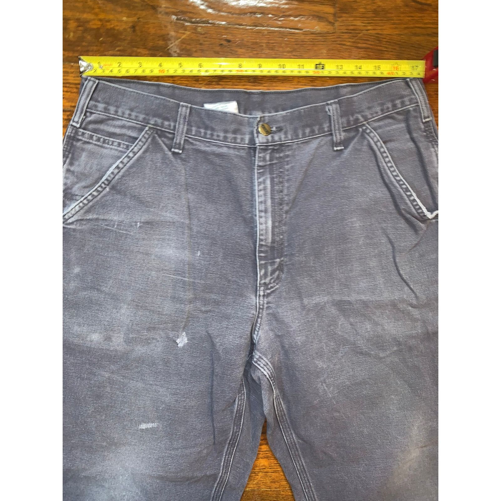 Carhartt Carhartt B11 Work Pants 36x32 Dark Grey Washed Duck Mexico Size US 36 / EU 52 - 3 Thumbnail