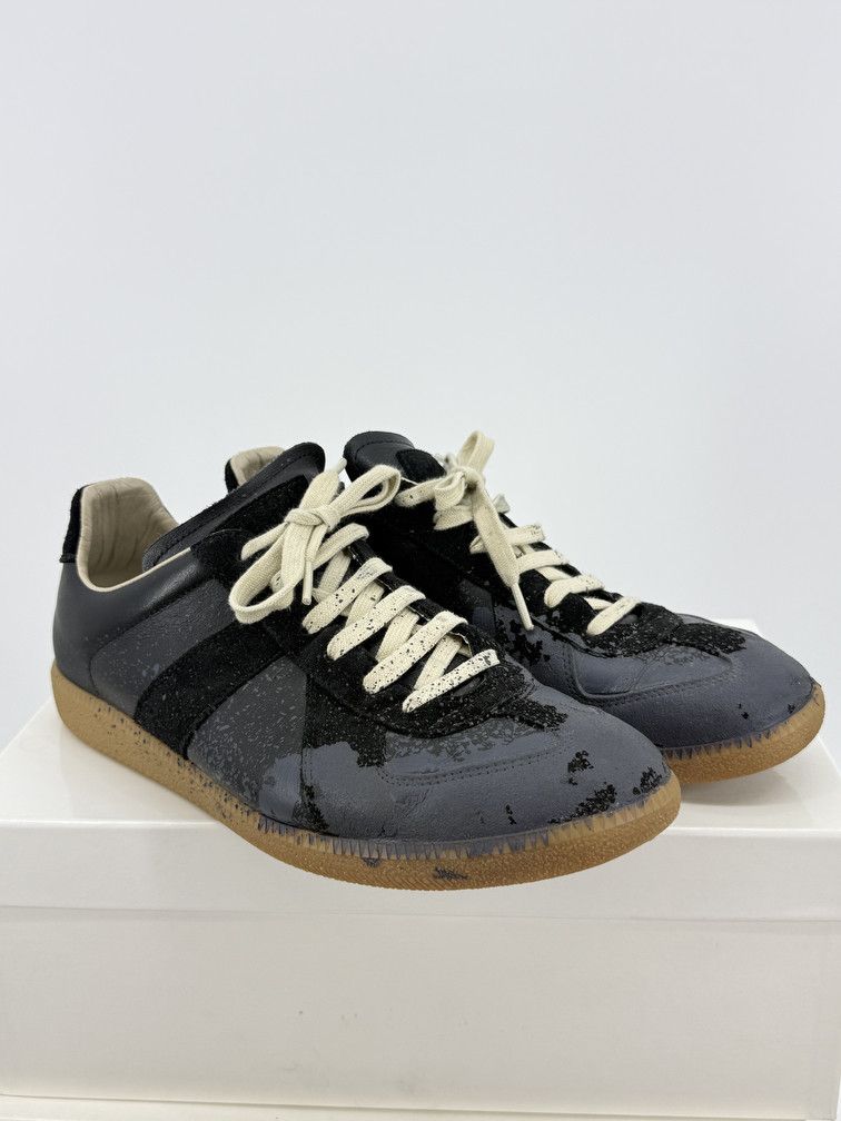 Maison Margiela GAT Low Black Pewter Paint Size US 11 / EU 44 - 2 Thumbnail