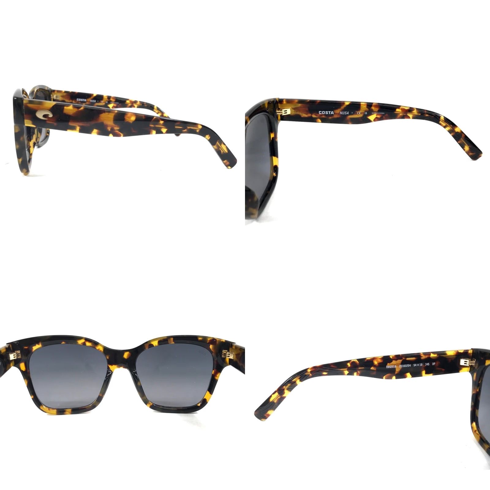 Costa Del Mar Vintage Cat Eye Sunglasses Women Gray Gradient