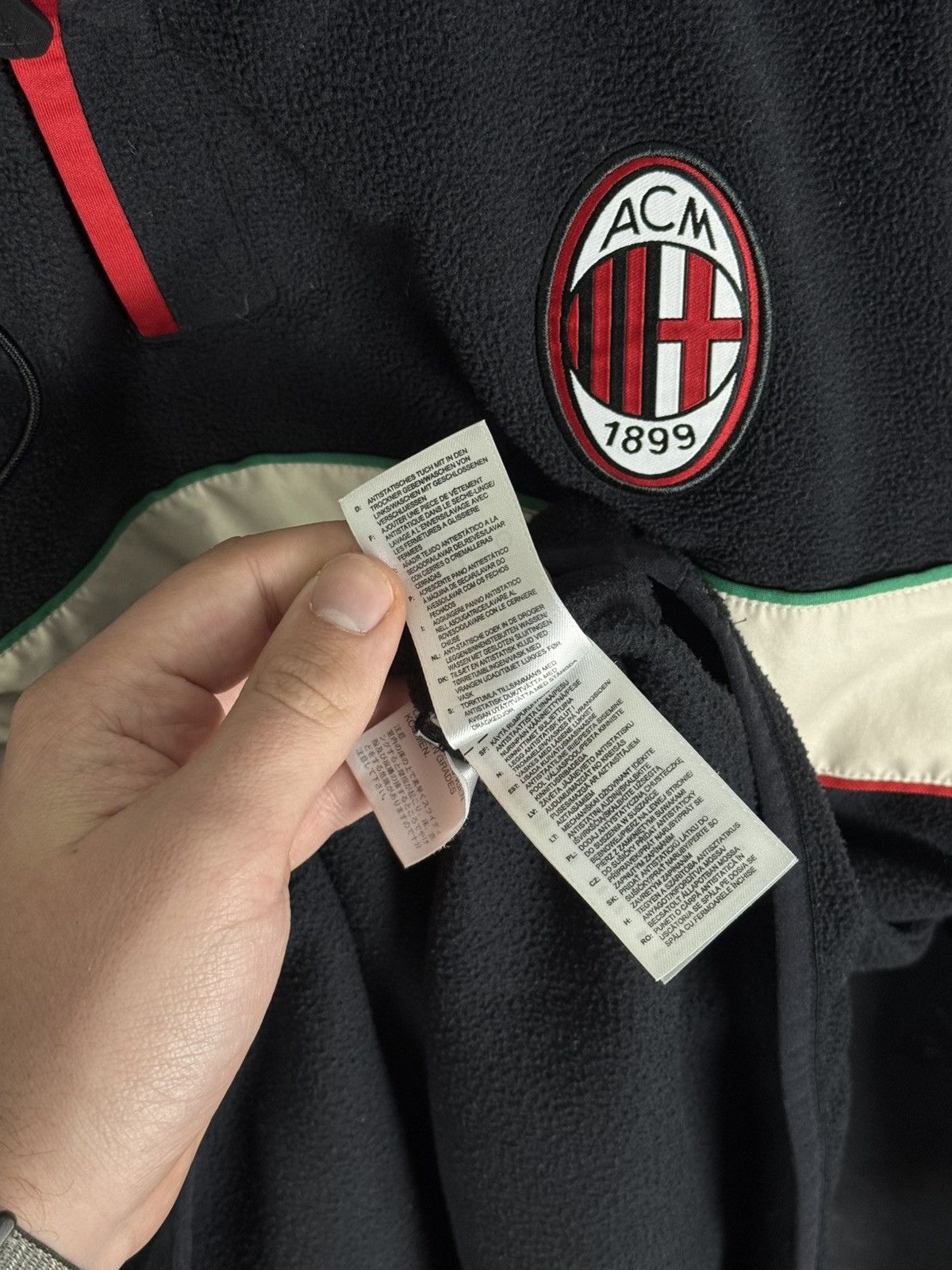 Adidas Adidas MILAN 2012-2013 Football Fleece Sweatshirt 1/4 zip Size US L / EU 52-54 / 3 - 13 Thumbnail