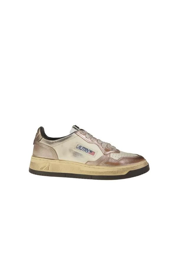 AUTRY o1y0725 Leather Low-Top Sneakers in Rose Gold/White Size US 6 / IT 36 - 1 Thumbnail