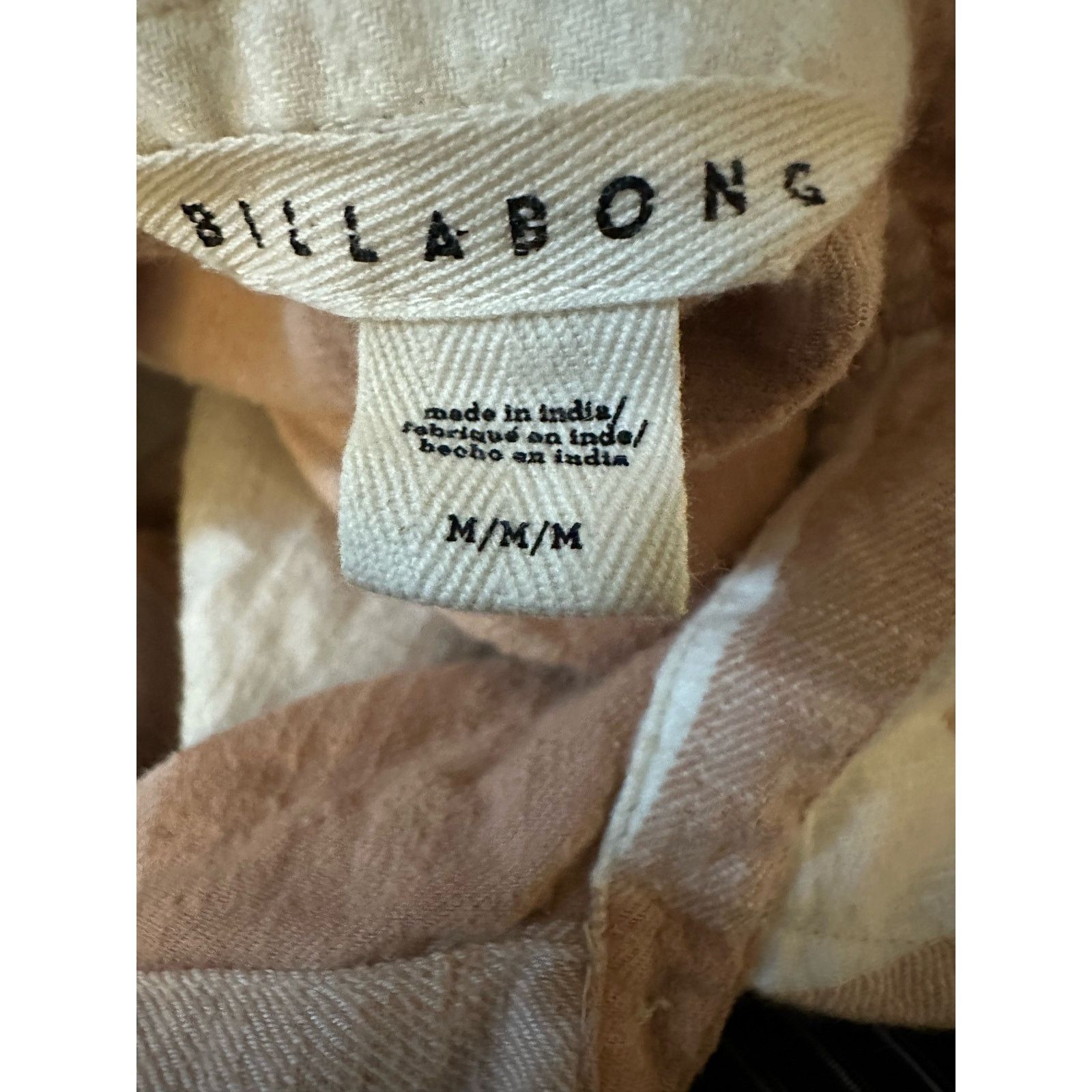 Billabong Billabong Women's Flannel Shirt Peach/White, Size Medium Size M / US 6-8 / IT 42-44 - 5 Thumbnail
