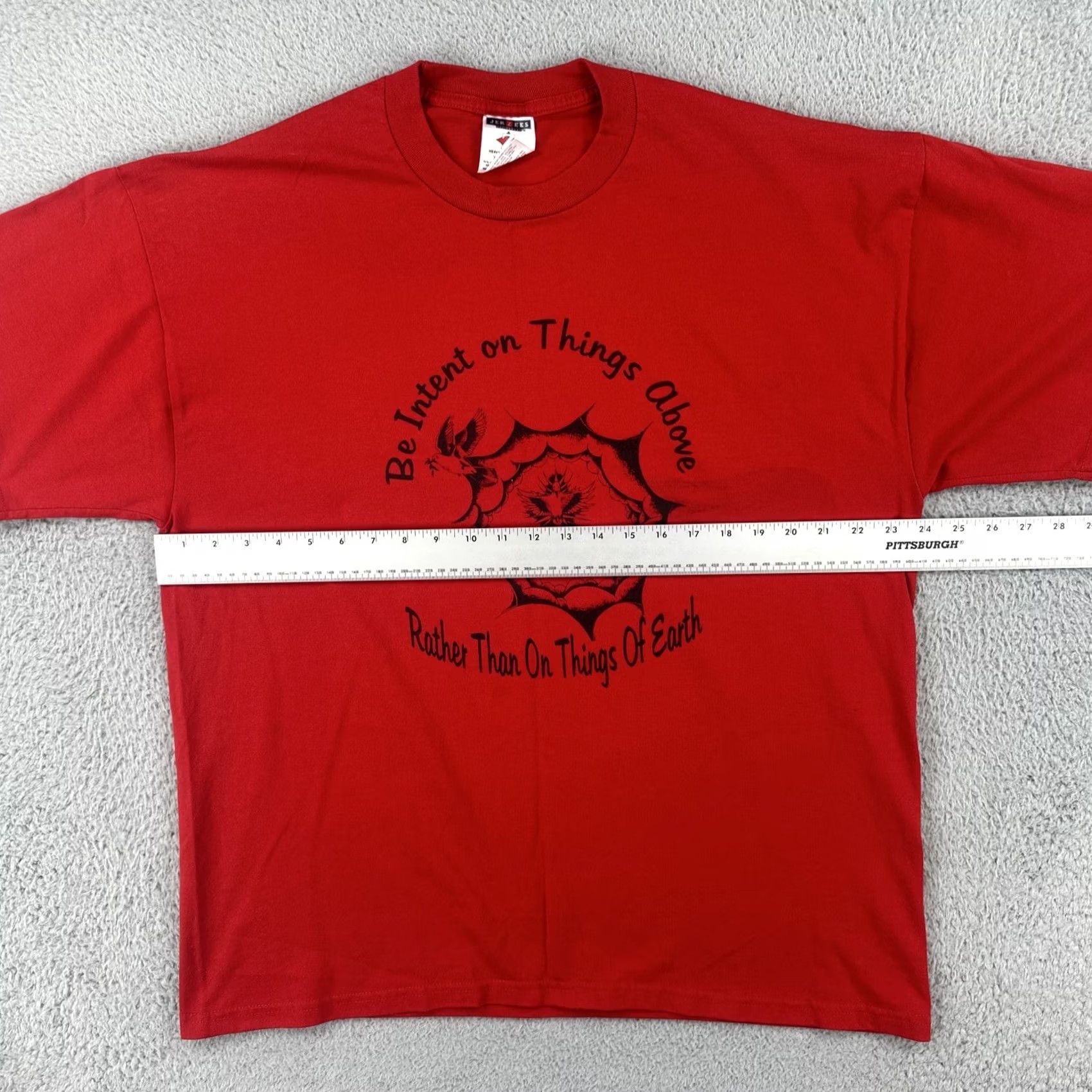 Jerzees VINTAGE Jerzees XL Red Shirt Archdiocese Of Santa Fe New Mexico 2002 Pilgrimage Shirt Mens I guess Size US XL / EU 56 / 4 - 7 Thumbnail