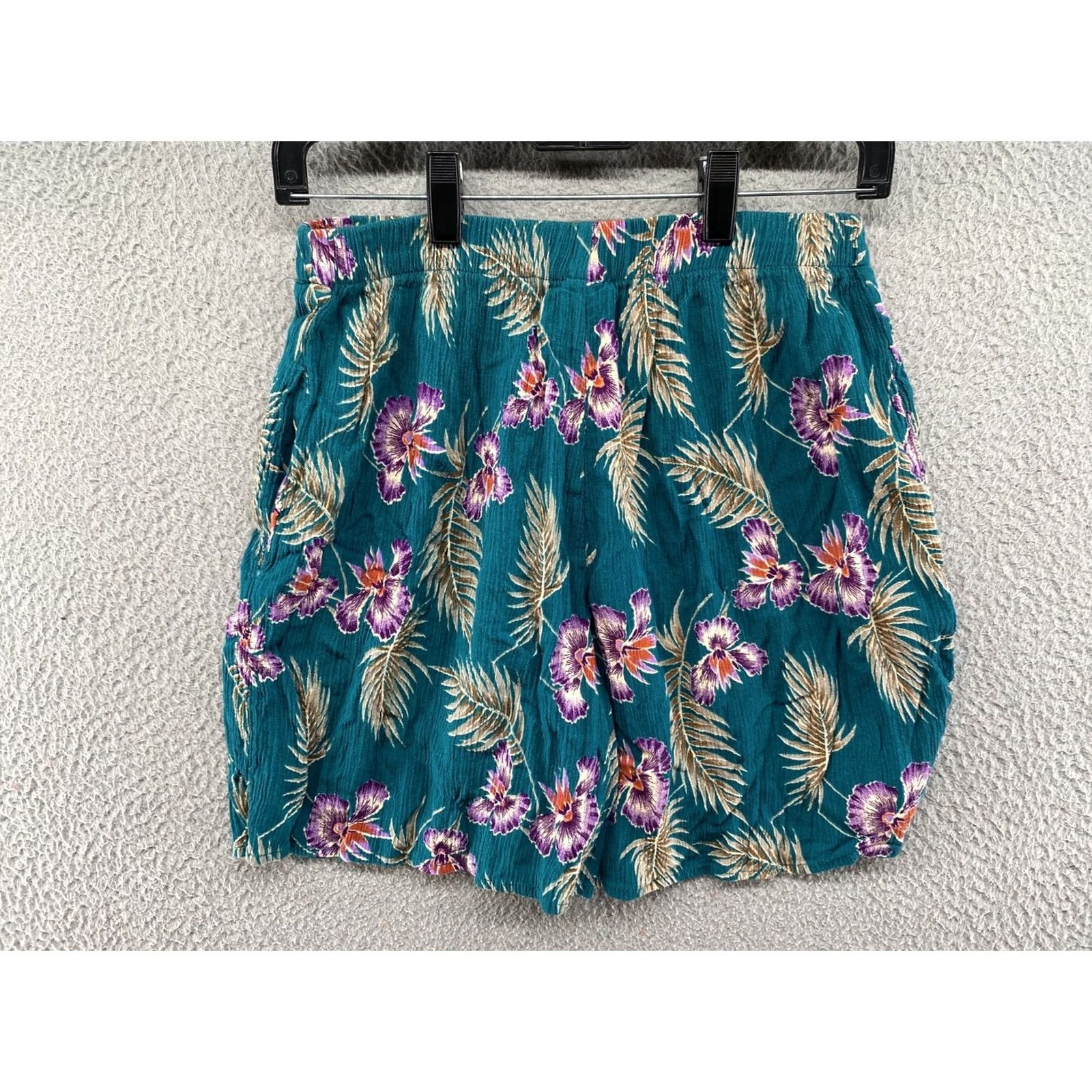 Vintage VINTAGE California Krush Elastic Waist Shorts Womens M Hawaiian Print Beige USA Size 32" / US 10 / IT 46 - 7 Thumbnail