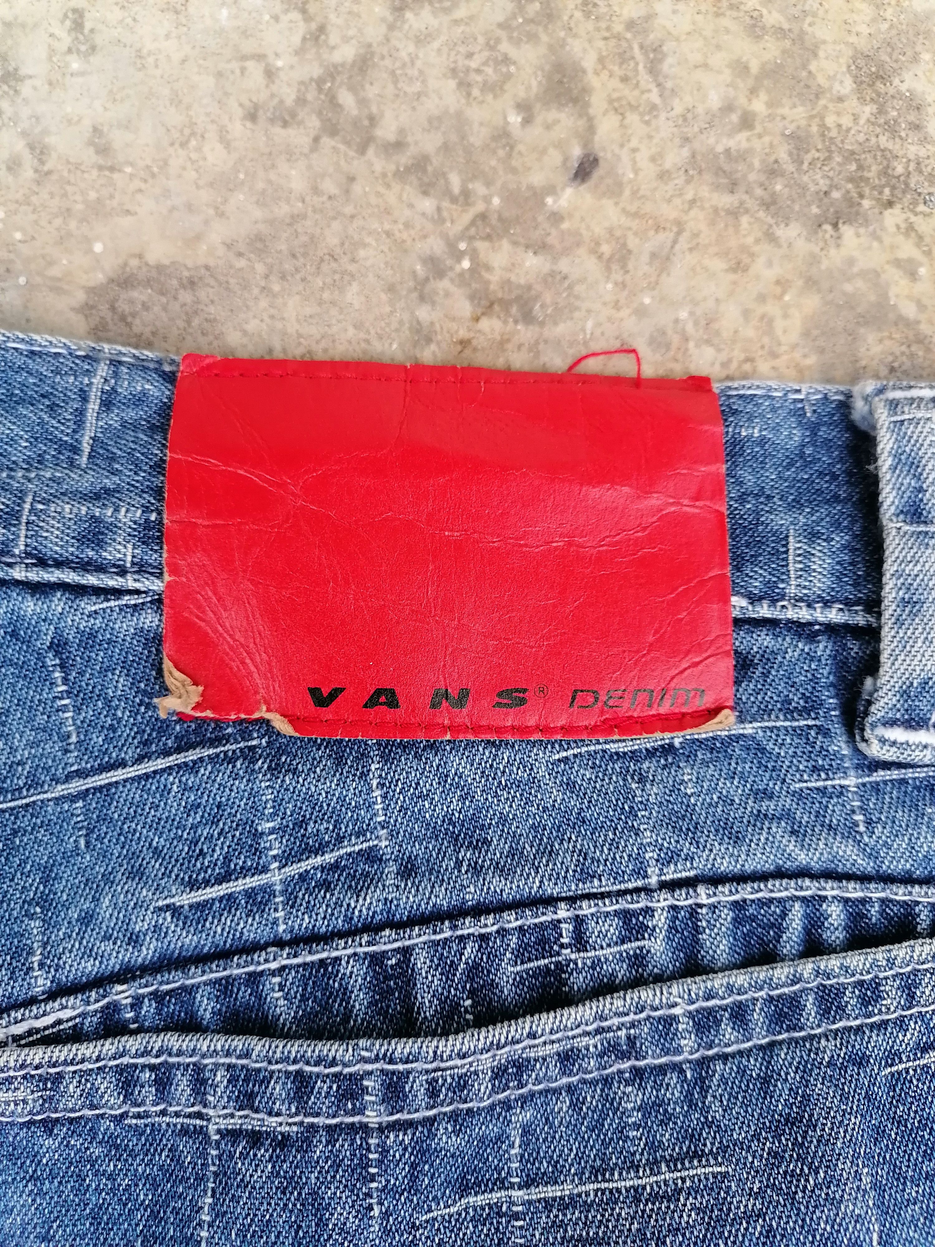 Vintage 90s Vans Denim Baggy Short Pants Size US 32 / EU 48 - 9 Thumbnail
