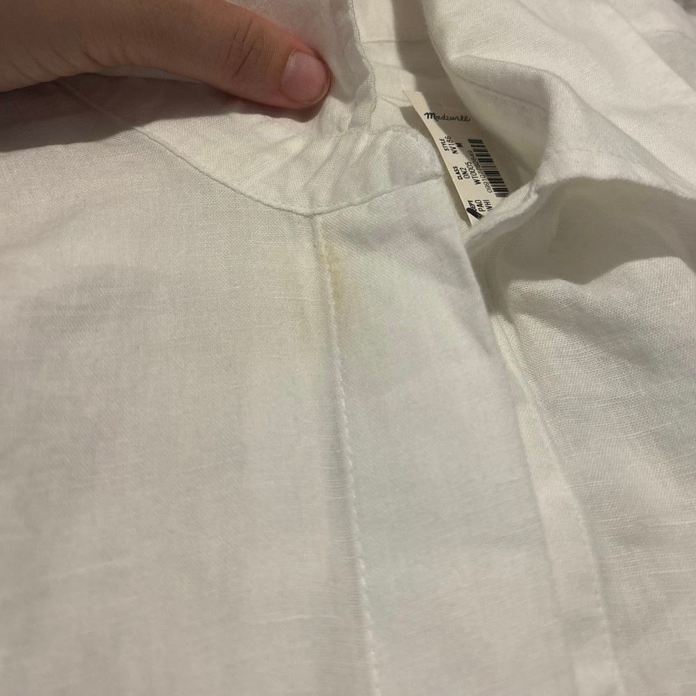 Madewell NWT Madewell Shirred Button-Up Shirt in Linen-Cotton Size M Size M / US 6-8 / IT 42-44 - 9 Thumbnail