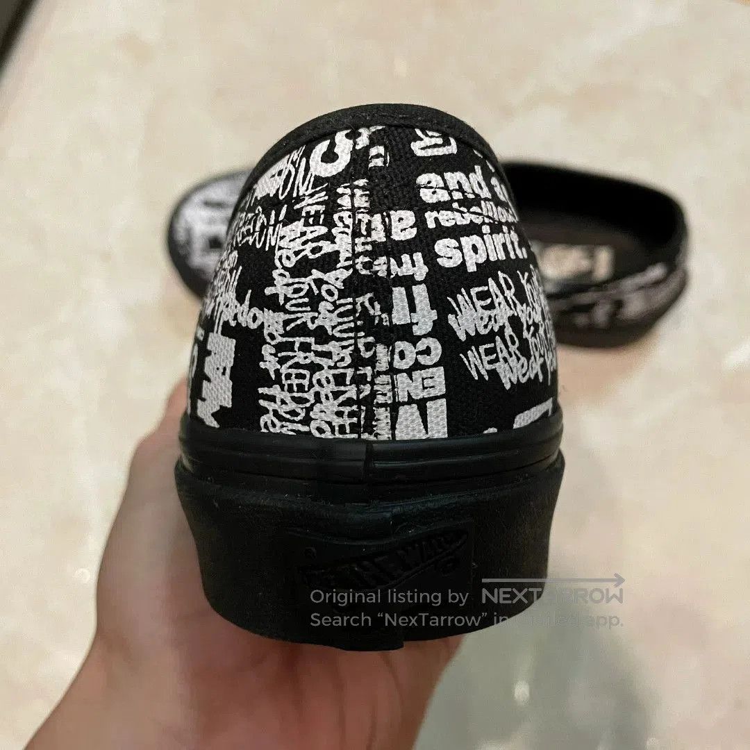 CDG by Comme des Garcons CDG x Vans Authentic Black and White Sneakers. Size US 7.5 / EU 40-41 - 3 Thumbnail
