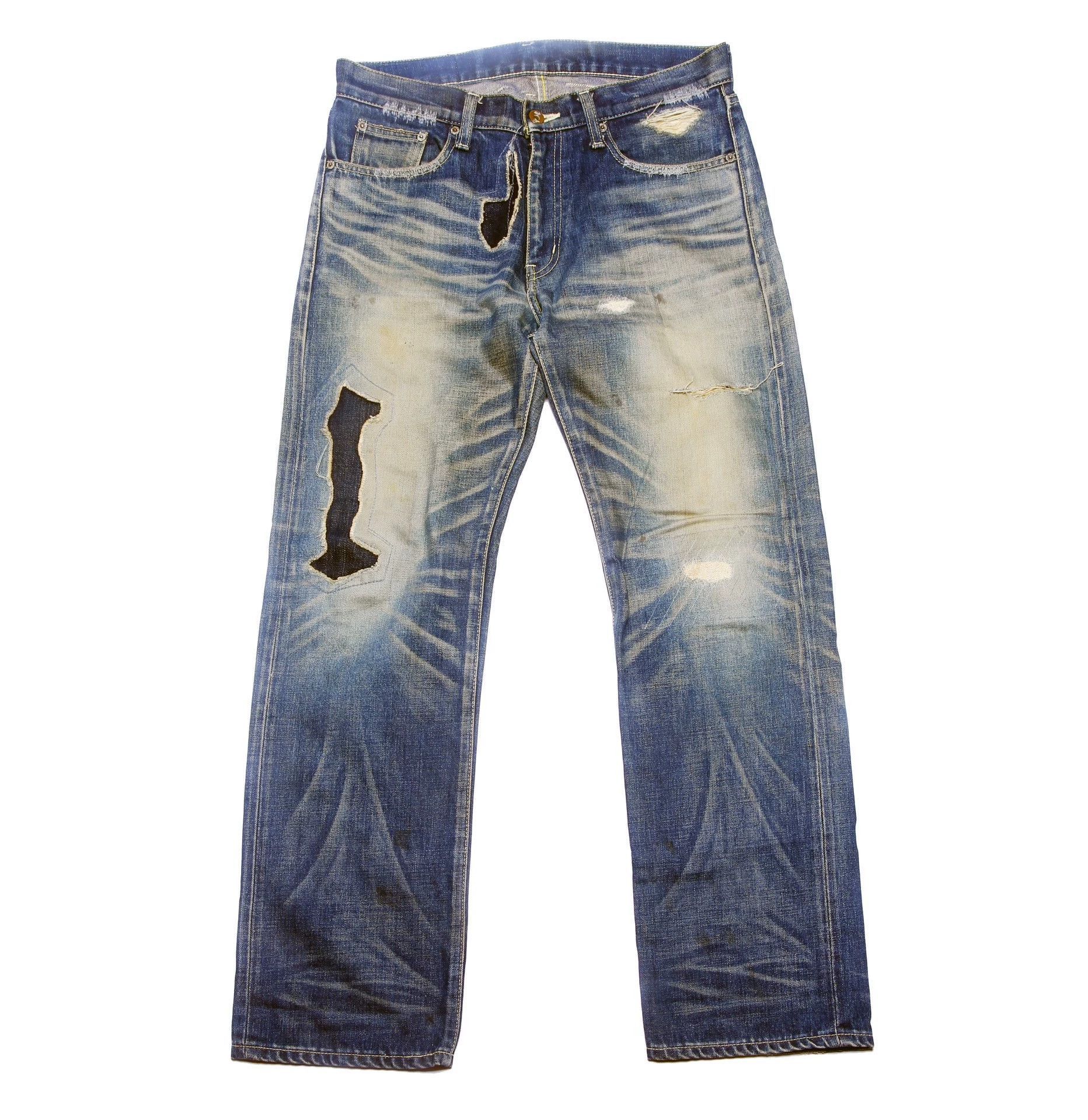 Neighborhood Blue Distressed Denim Jeans Size 28 Size US 28 / EU 44 - 1 Thumbnail