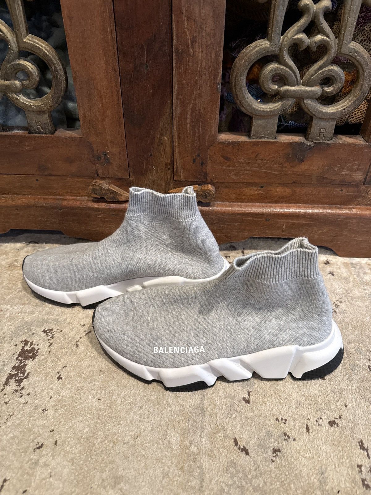 Balenciaga Gray Balenciaga slip on shies Size US 7 / IT 37 - 4 Thumbnail